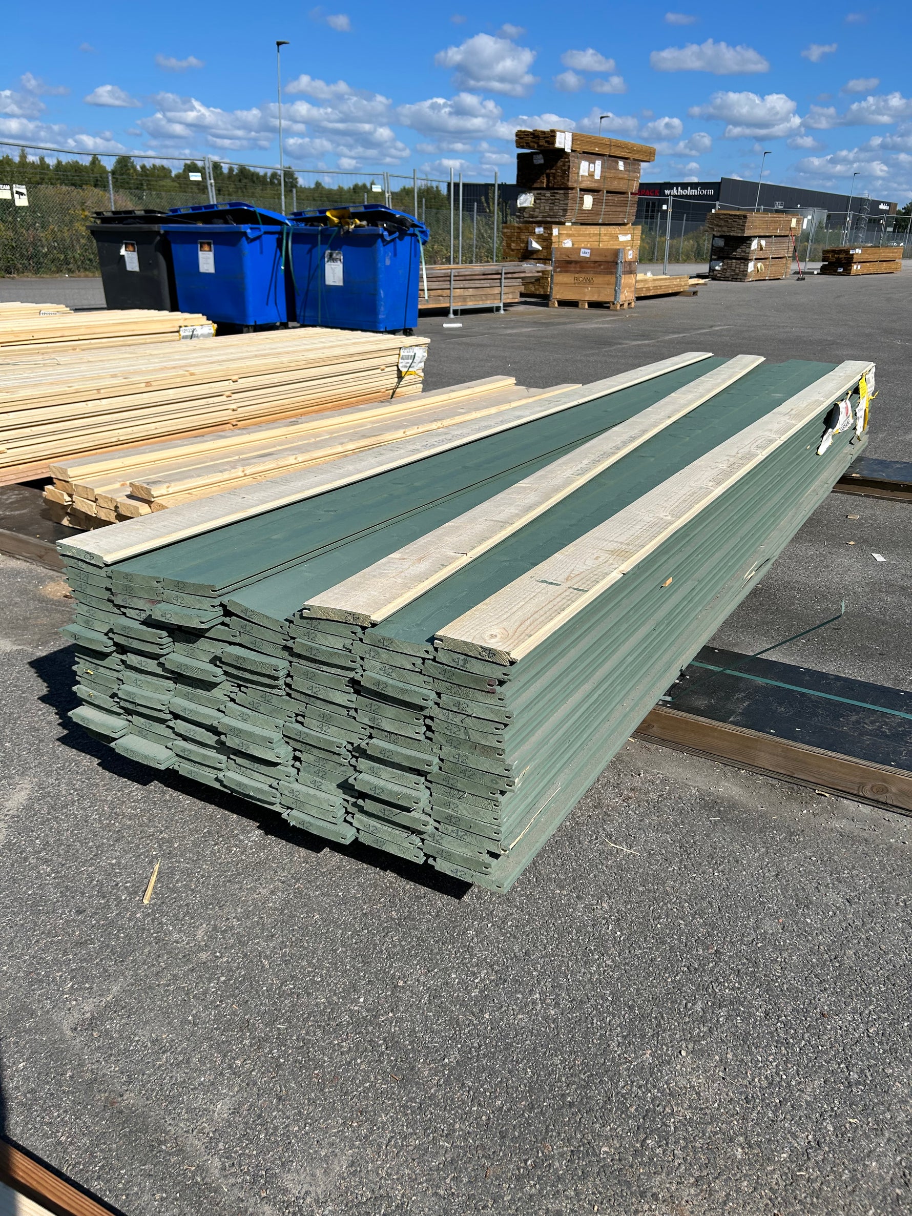 Paket Spontad Spårpanel 22x145mm 4,20m 121st Gran- Mellanstruken