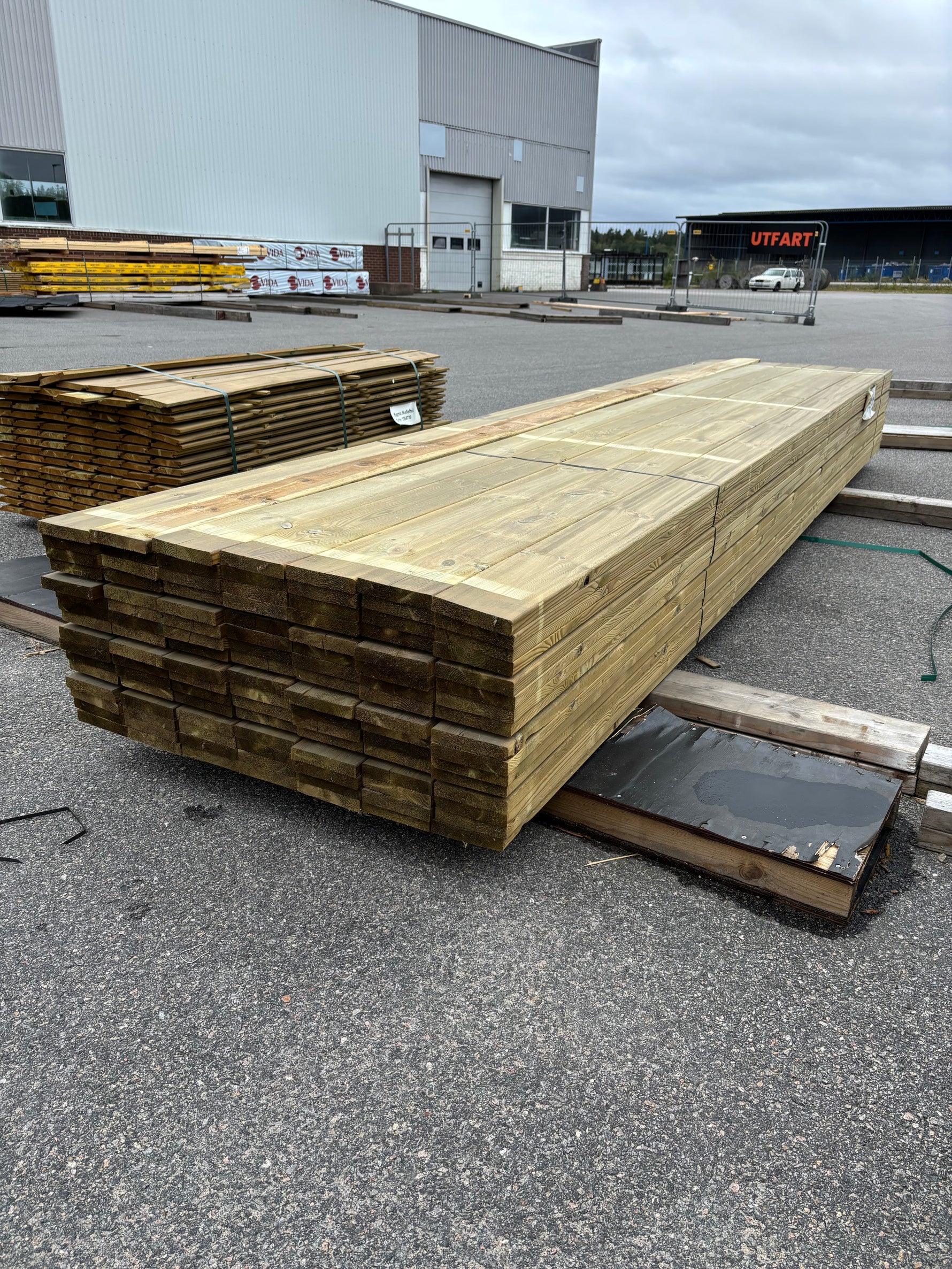 Paket Tryckimpregnerad Rillad Trall 28x145mm – 112st, 4,80m