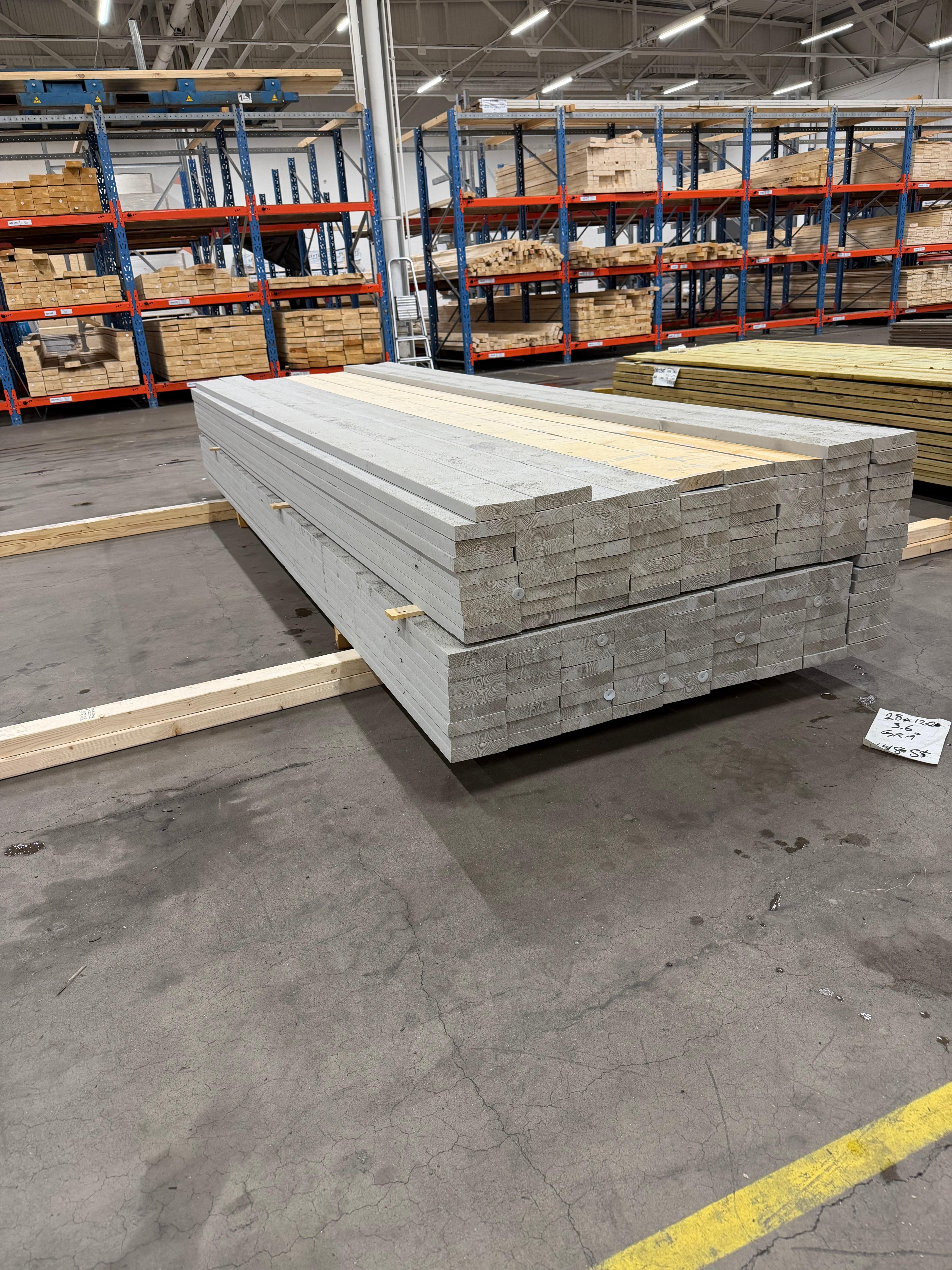 Paket Finsågad Panel 28x120 mm – 148 st 3.60m Grå