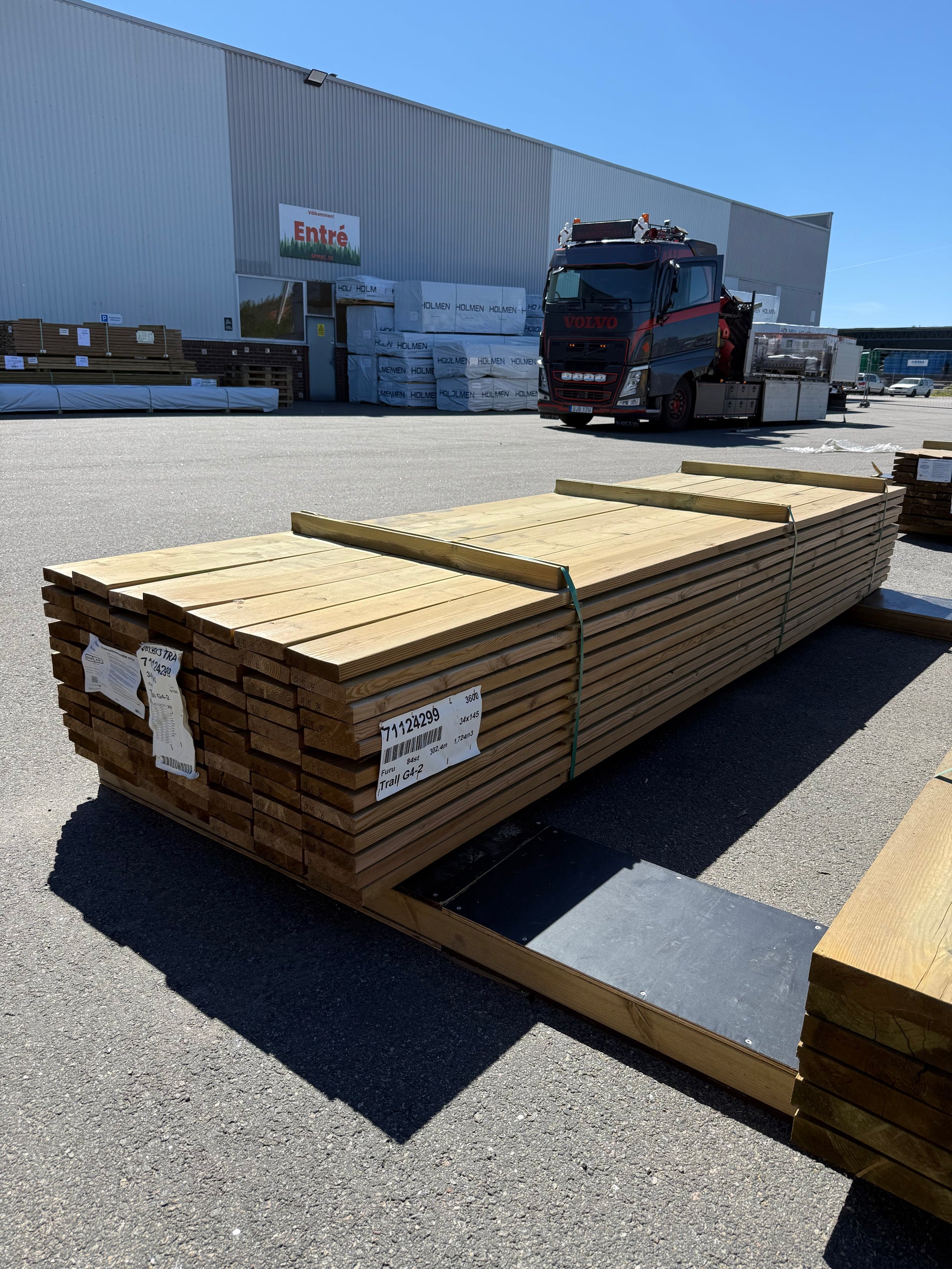 Paket Tryckimpregnerad Trall 34x145mm, 84st 3,60m (G4-2)