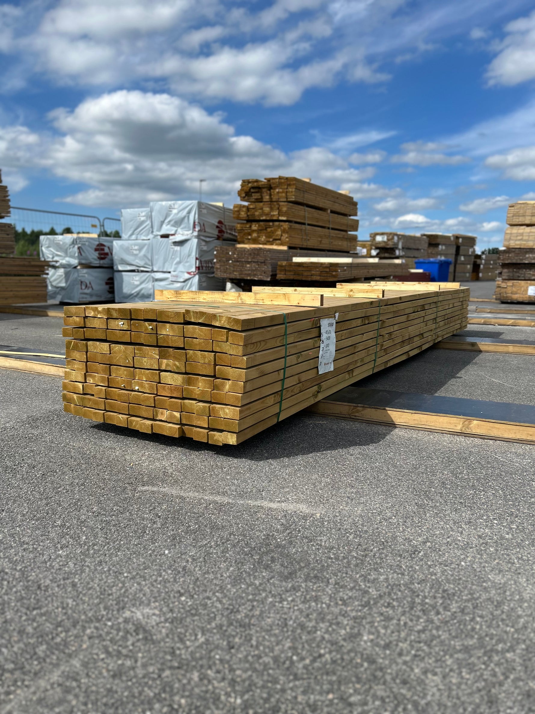 Paket Tryckimpregnerade Reglar 45x70mm Fingerskarvade 5,40m 140st
