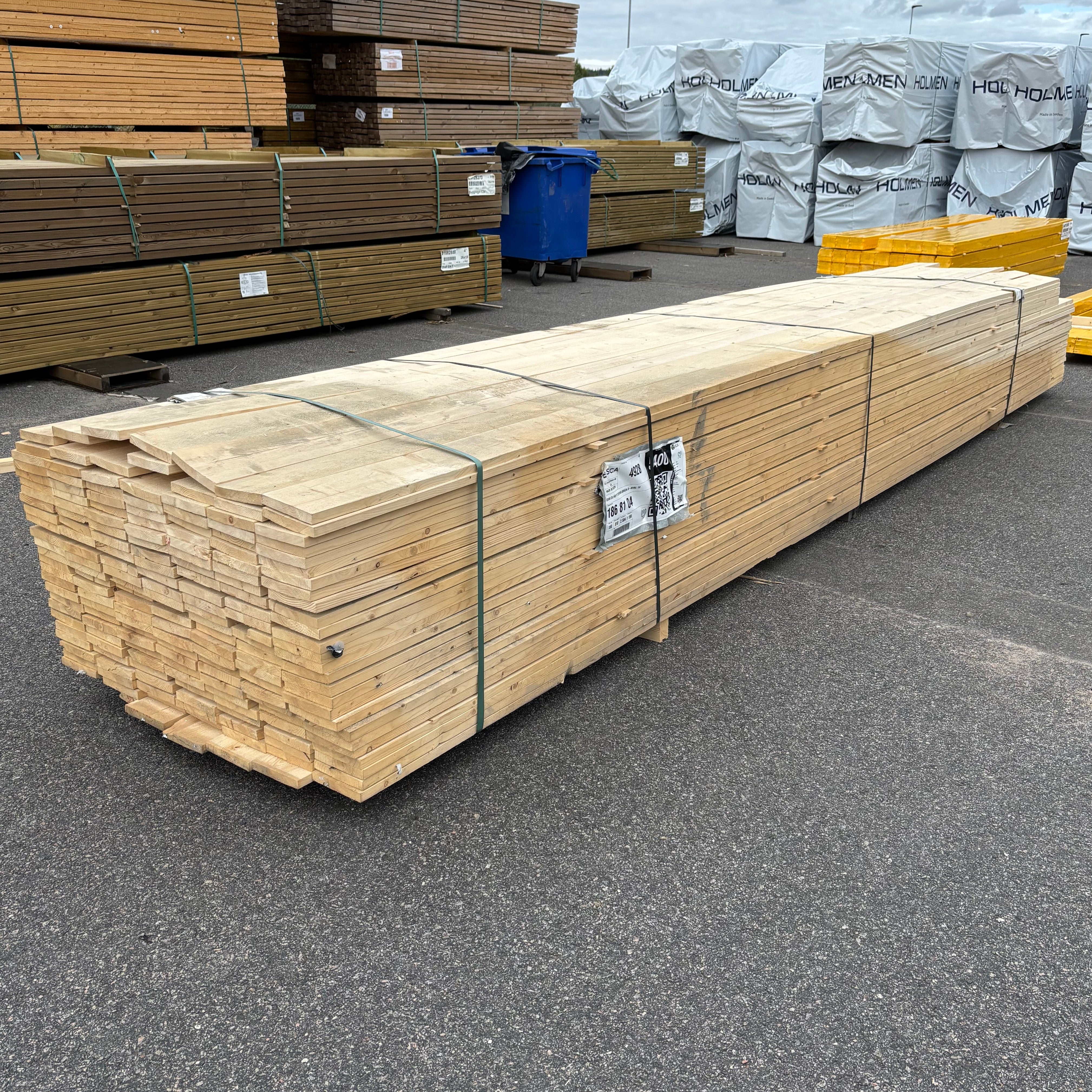 Paket Finsågade Brädor 22x145 mm – 5,10–5,40 m (B-sortering)