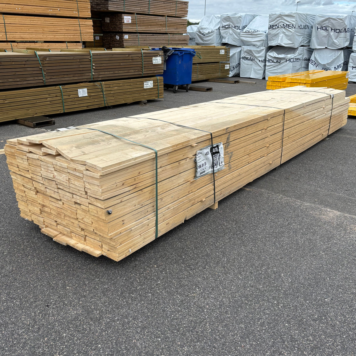 Paket Finsågade Brädor 22x145 mm – 5,10–5,40 m (B-sortering)
