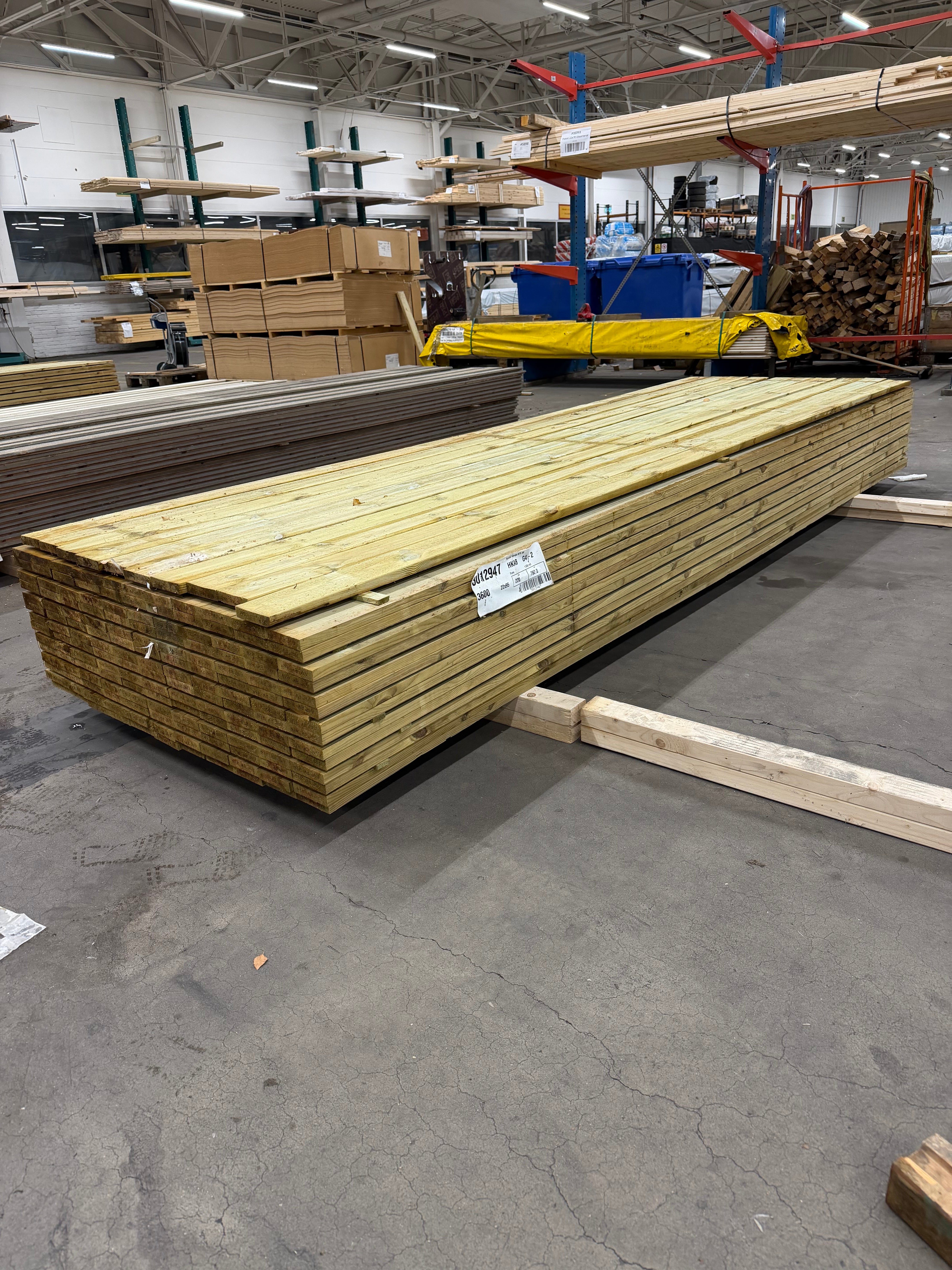 Paket Finsågad Panel 22x95 mm – 164 st Tryckimpregnerad