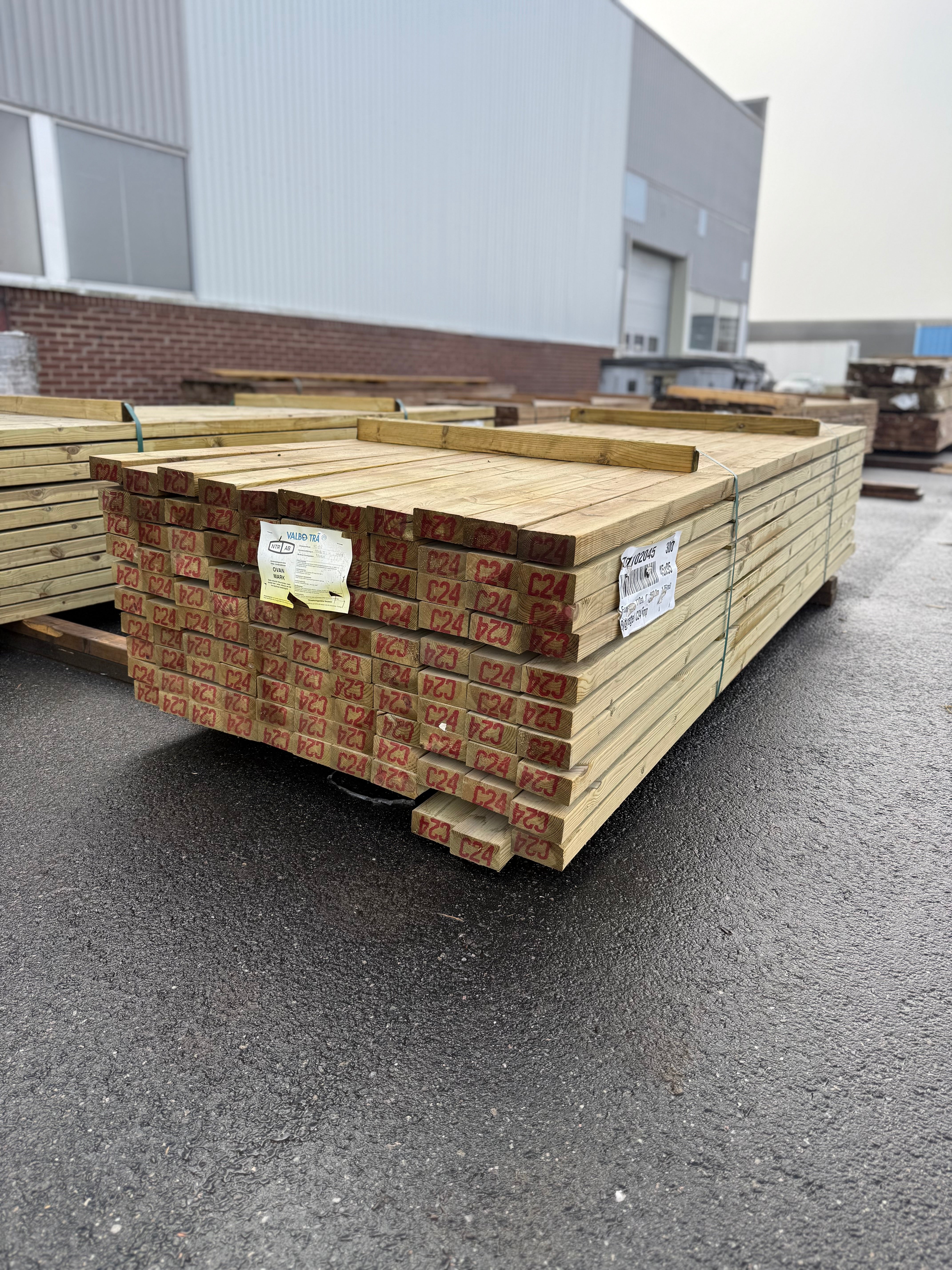 Reglar 45x95mm, 3,00m (Tryckimpregnerad C24)
