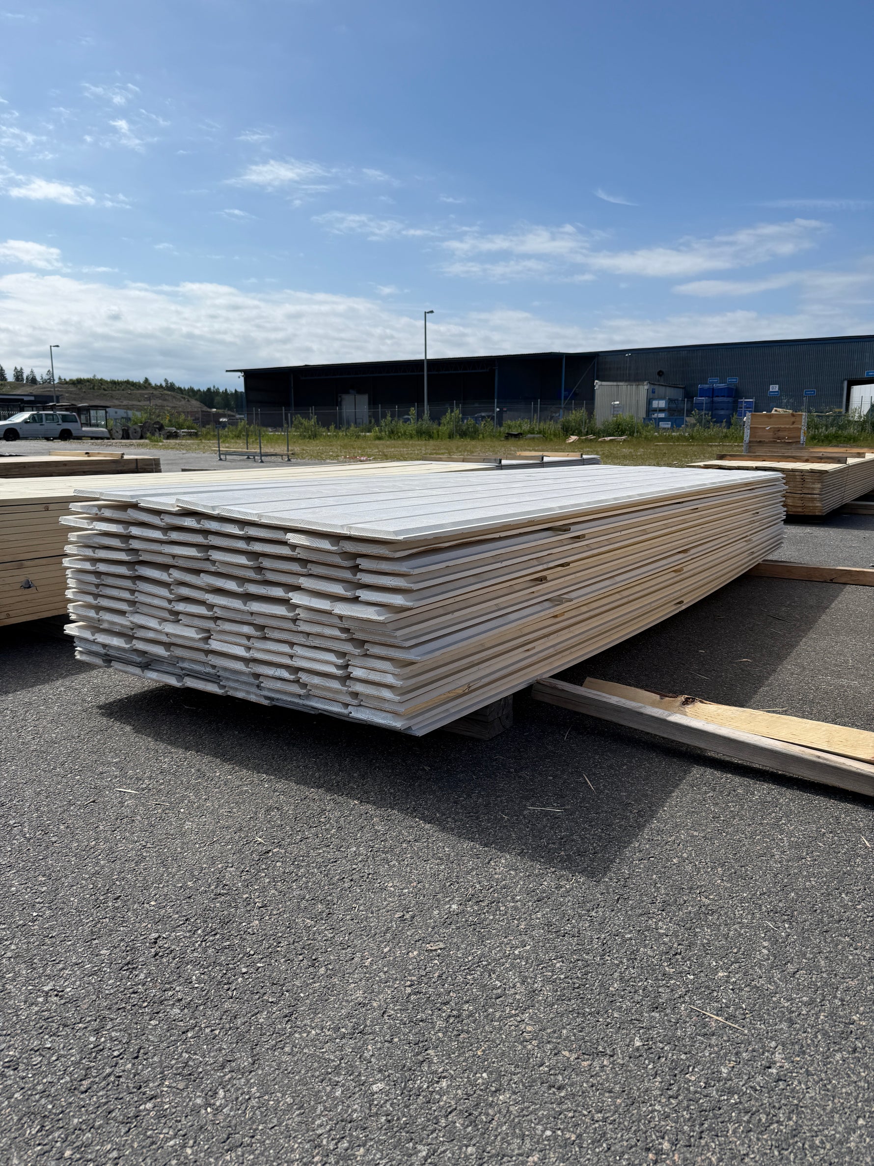 Paket Ytterpanel Enkelfasspont 22x145mm, 120st 3.60m Grundmålad