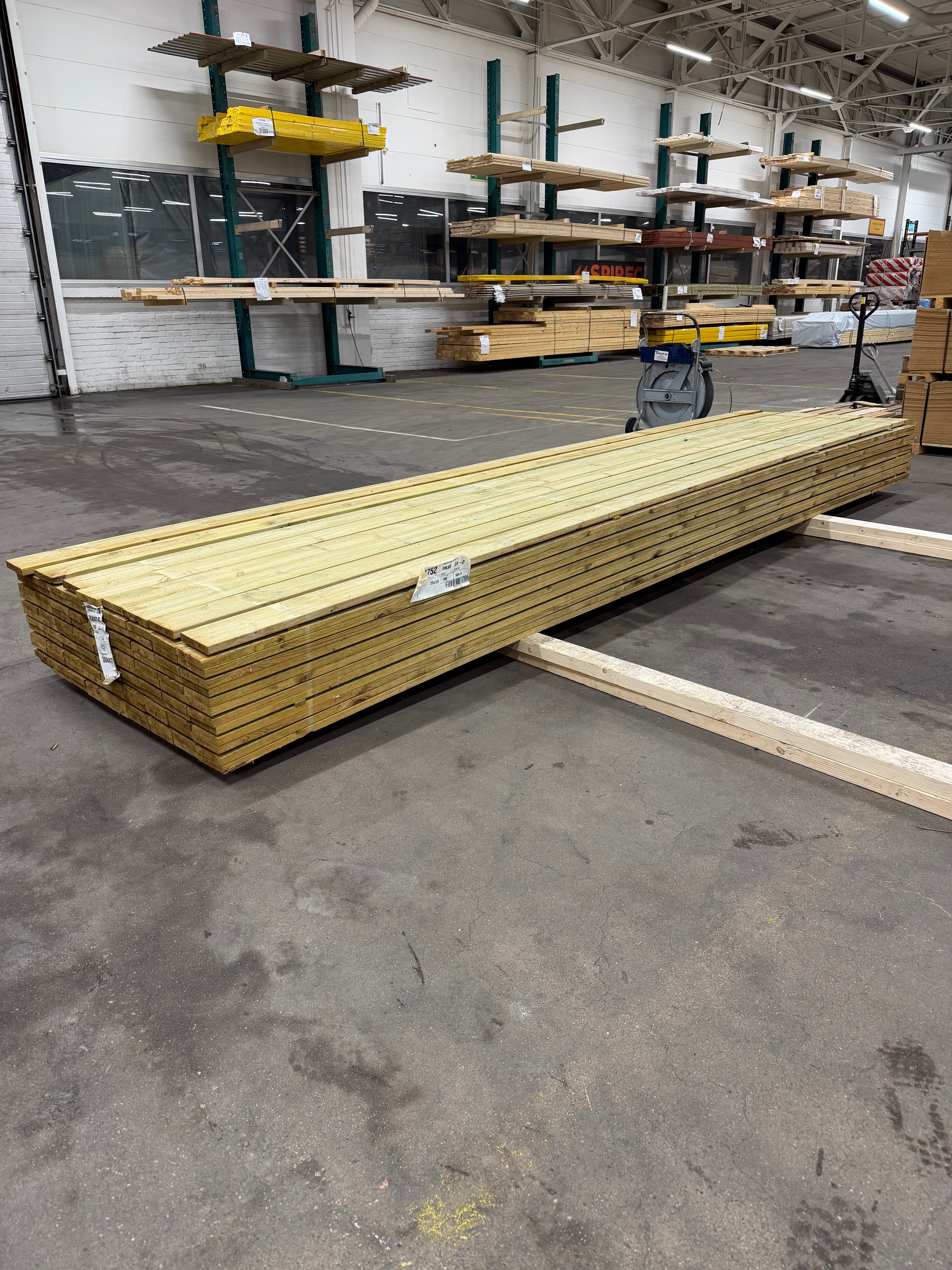 Paket Finsågad Panel 22x120 mm – 116 st 4,8 m, furu Tryckimpregnerad