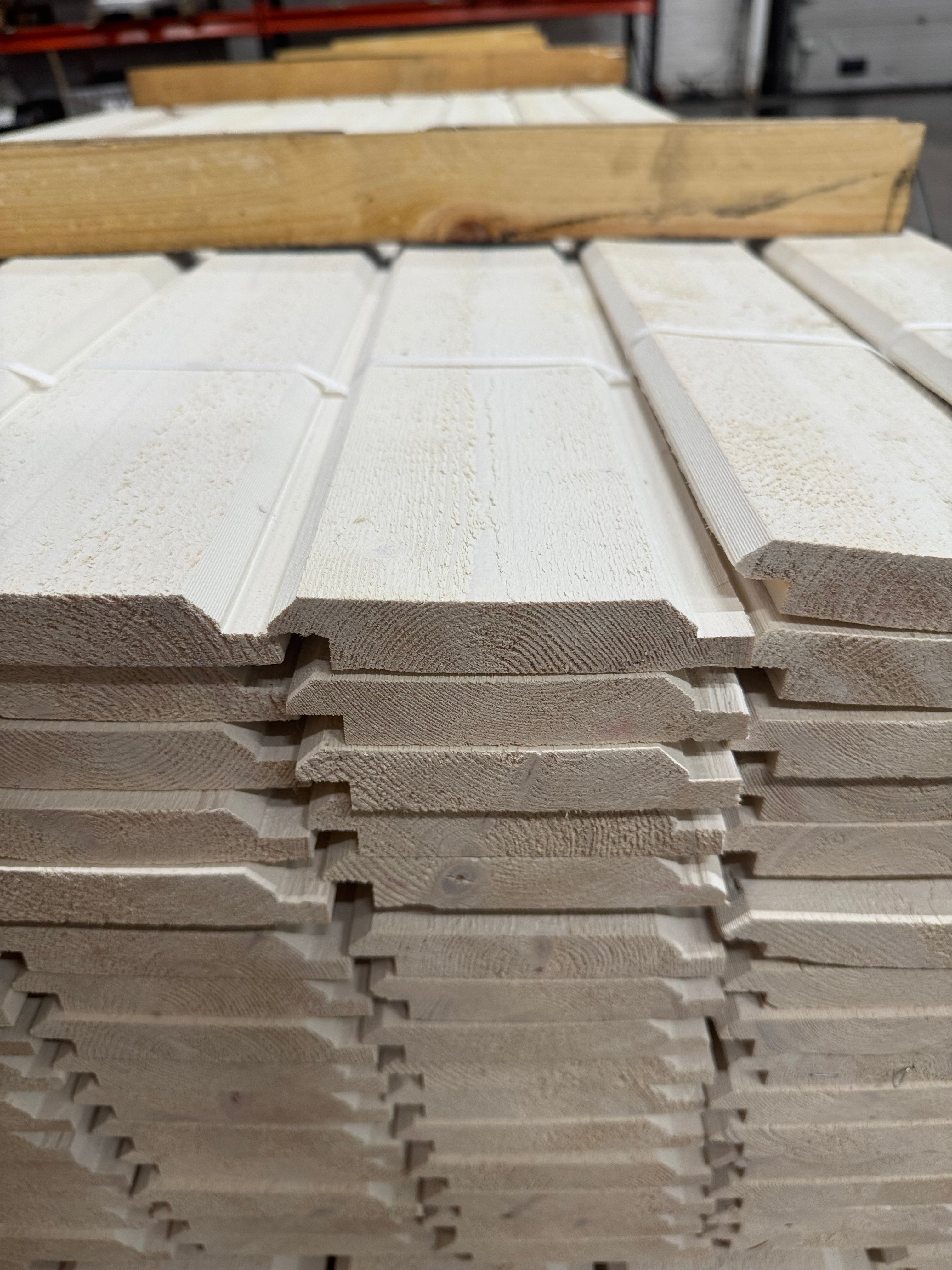 Paket Ytterpanel Dubbelfas 22x120mm – 220 st 5,40 m (Grundmålad vit)