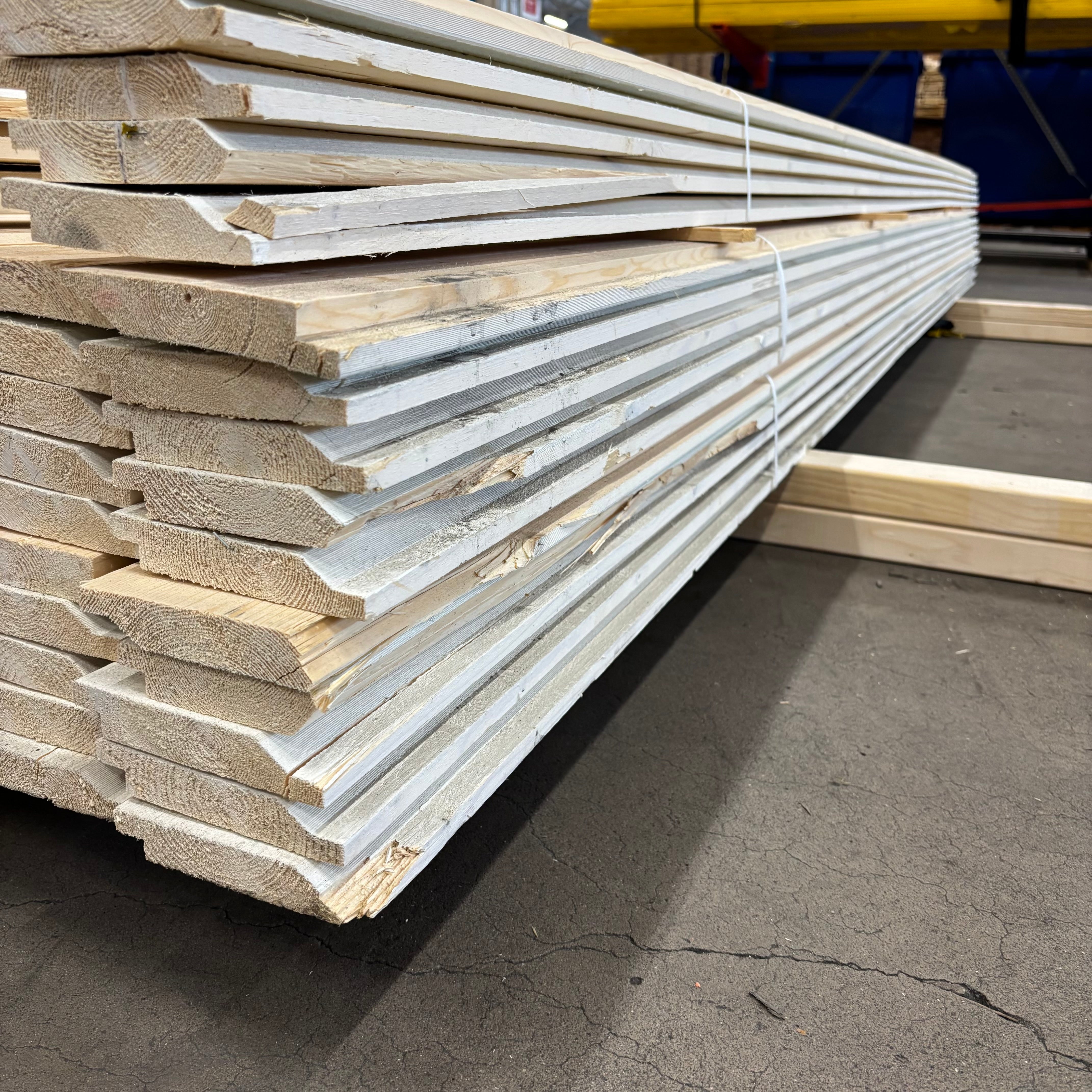 Paket Ytterpanel Enkelfas Fals 22x120mm 3,60m – 105 st (gran, grundmålad vit)