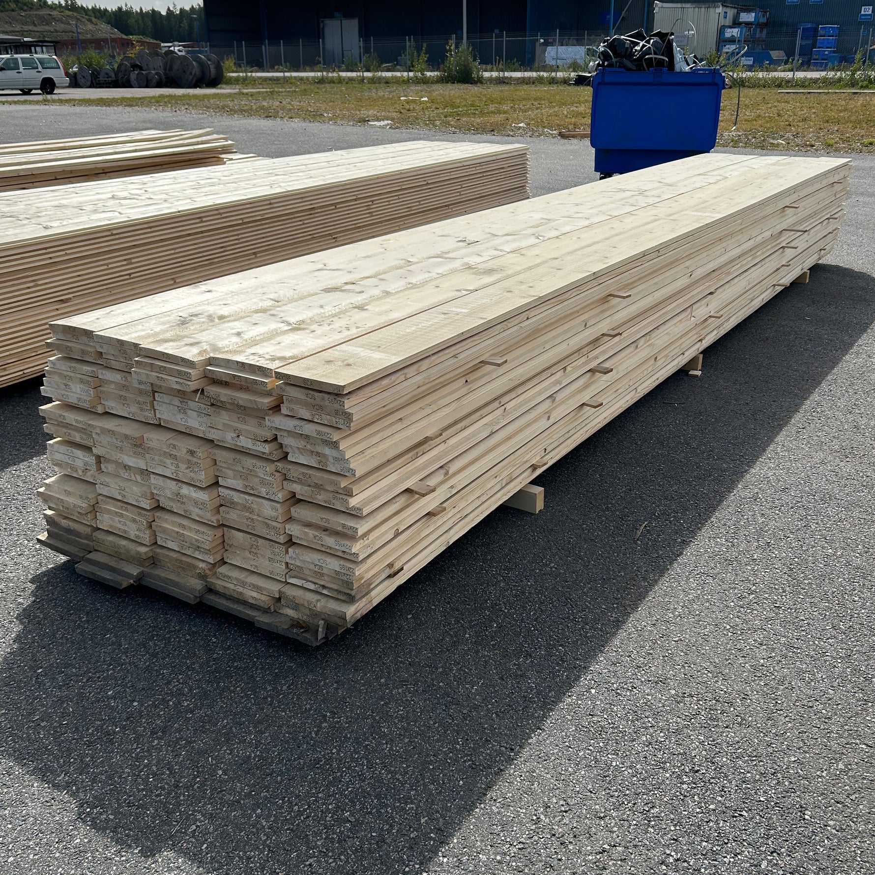Paket Finsågade Brädor 22x195 mm – 5,40 m 125st Obehandlad