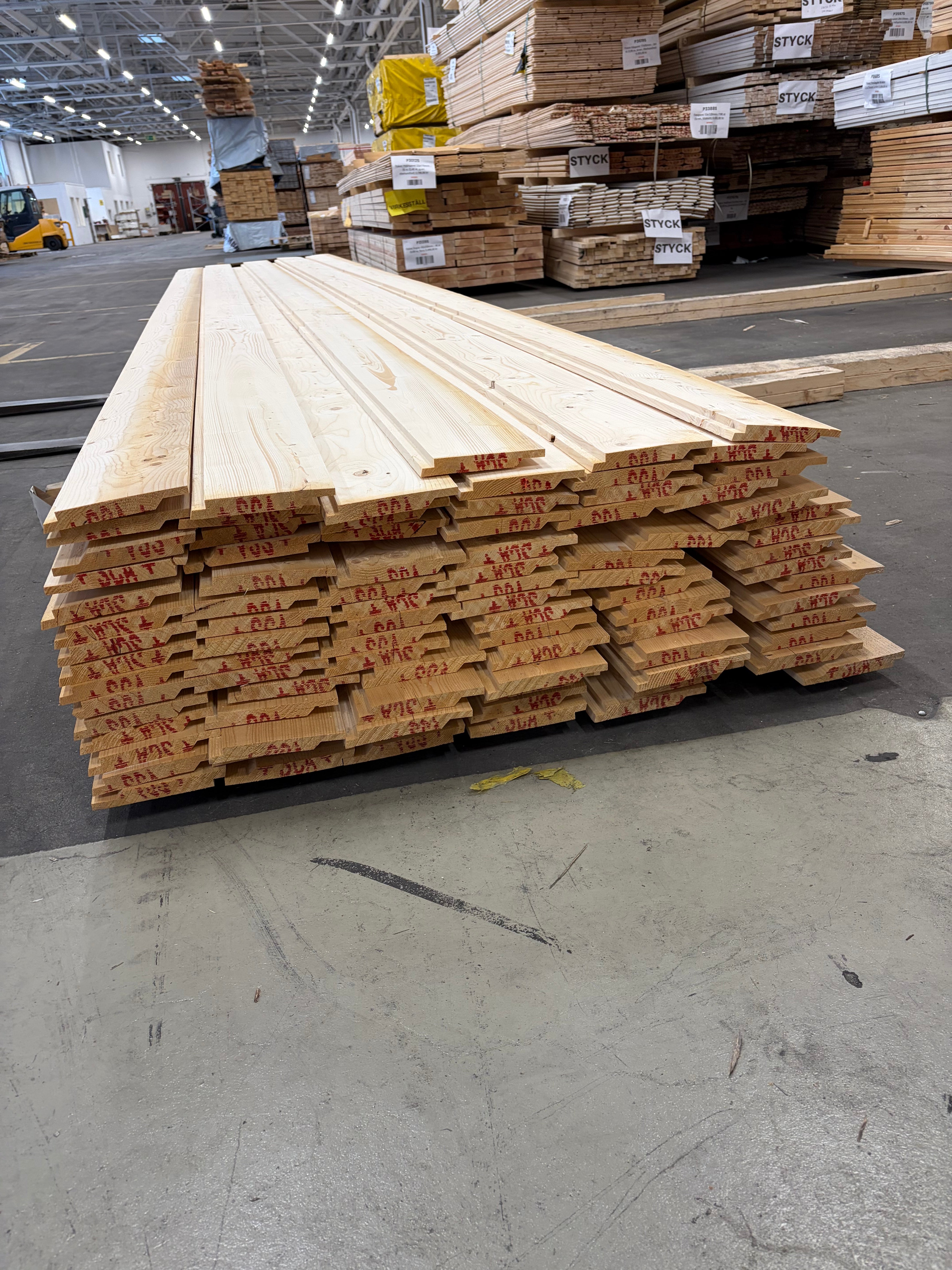 Paket Ytterpanel 21×160 – 88 st (5.40 m) Obehandlad