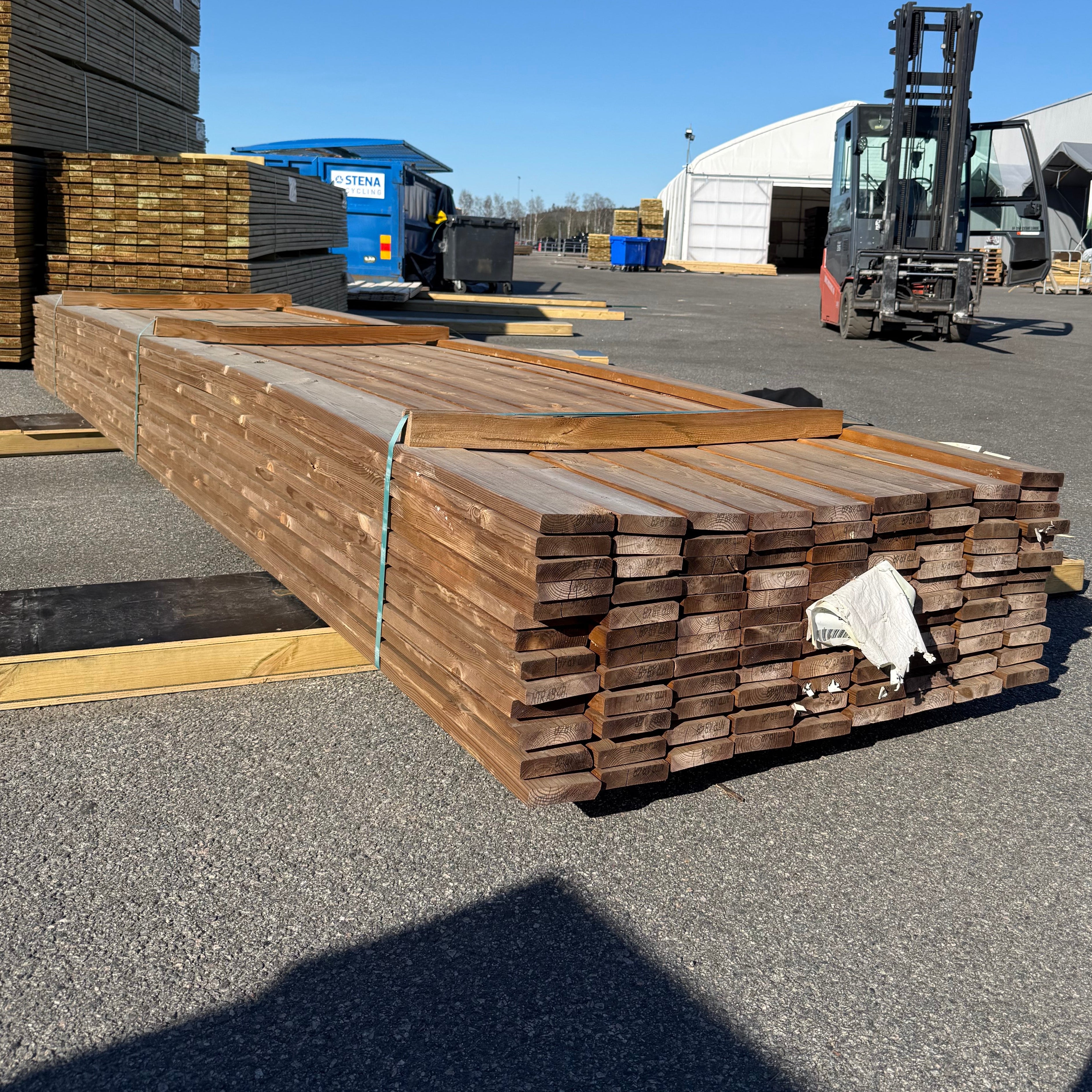 Paket Brunimpregnerad Trall 28x120mm, 108st 4,80m - Spirec