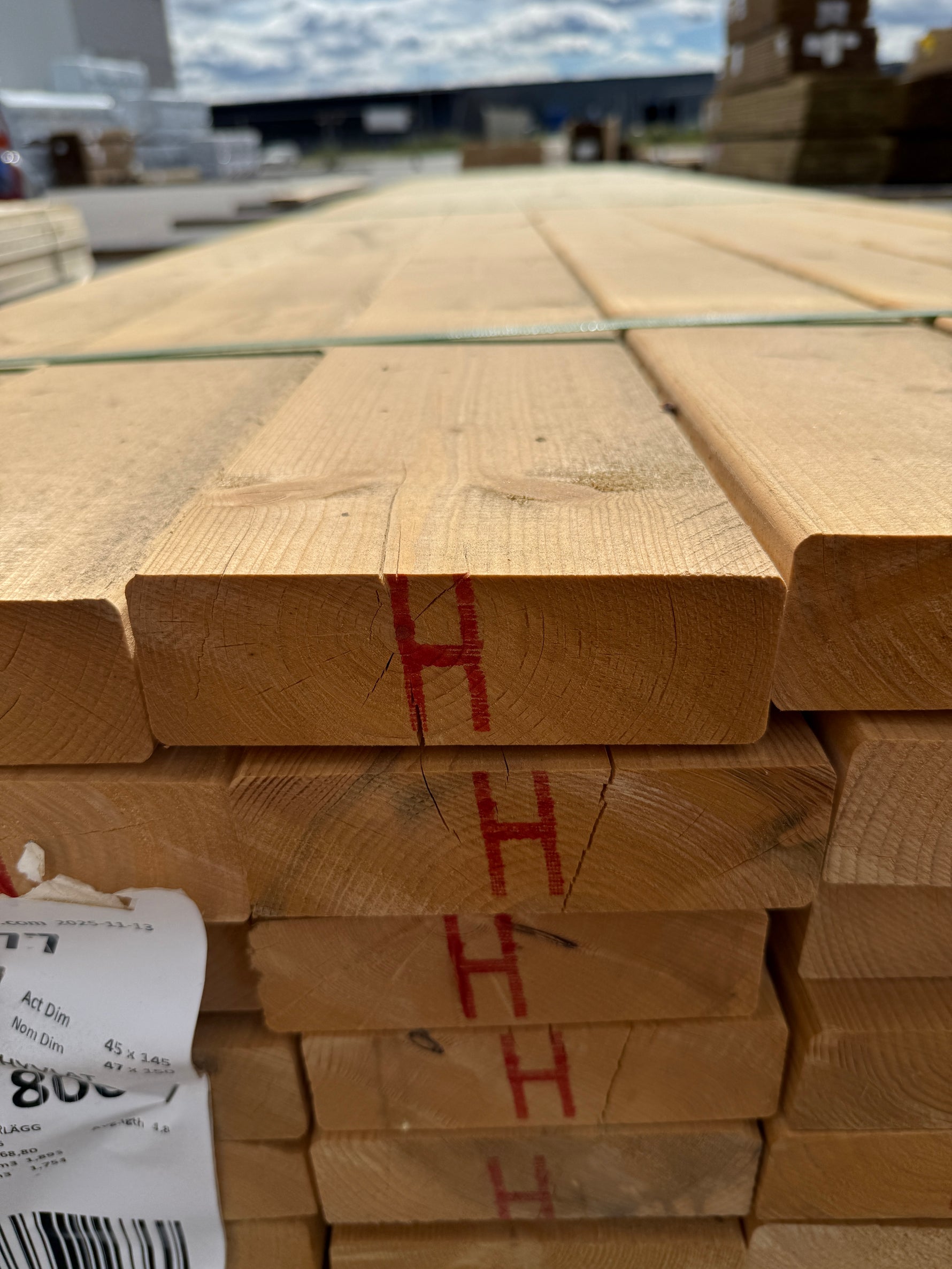 Paket Reglar 45x145 mm – 56 st (4,80 m, Gran) B-sortering