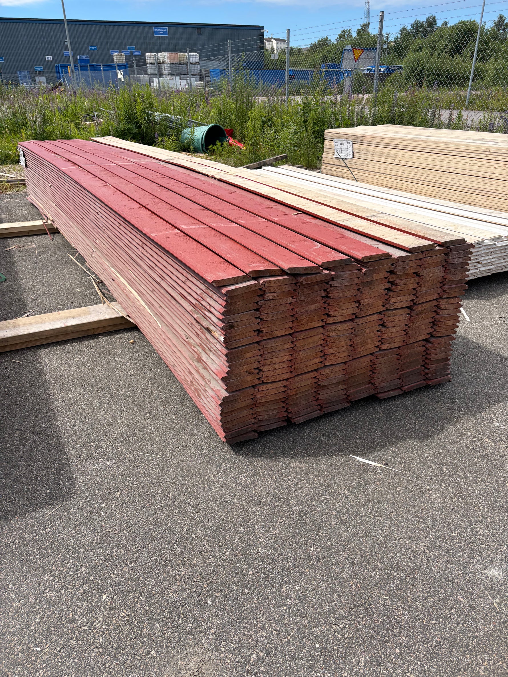 Paket Ytterpanel Dubbelfas Fals 22x145mm, 207st 5.40m Mellanstruken