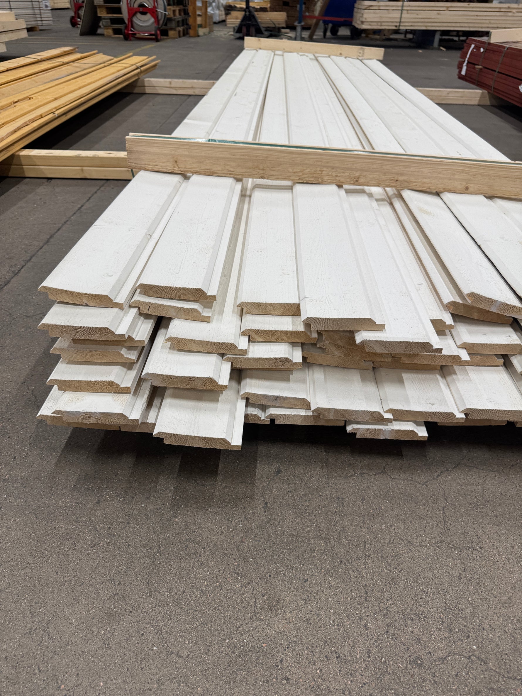 Paket Ytterpanel Dubbelfas Fals 22x120mm 4,50m – 53 st Vit