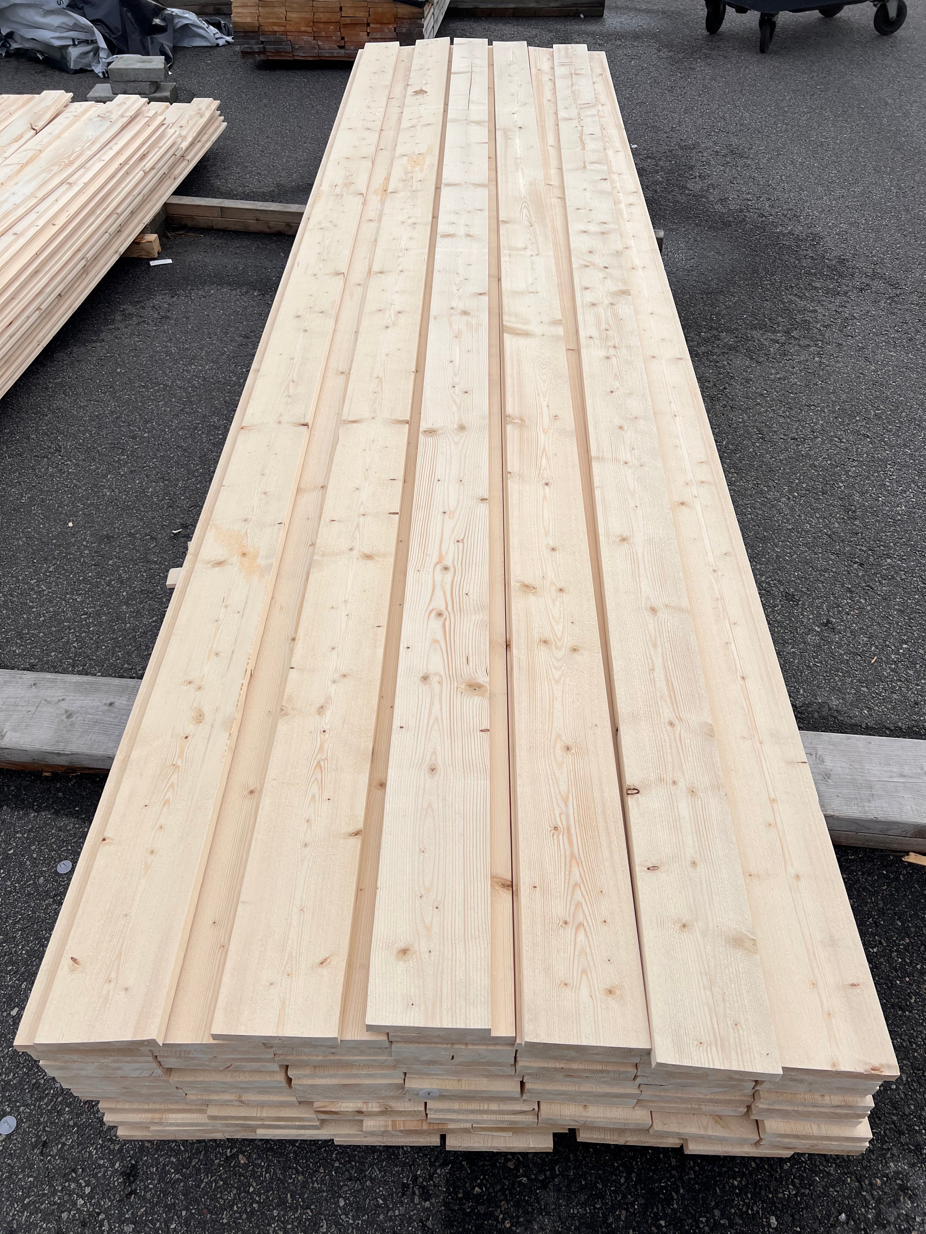 Paket Ytterpanelbräda 22x145mm, 84st- 4.60m (B-sort Felhyvlad)