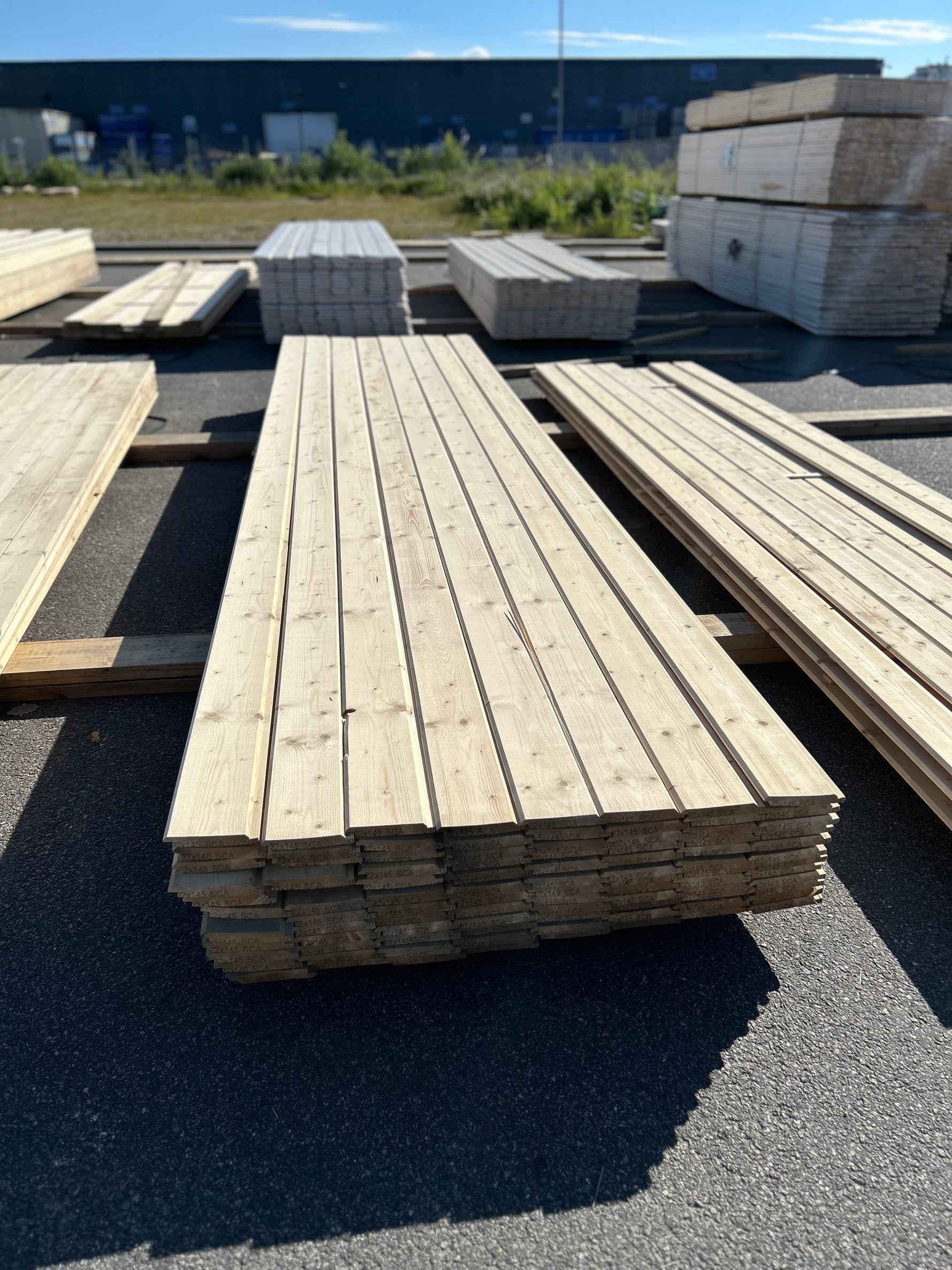 Paket Ytterpanel Dubbelfasspont 22x145mm, 96st 4.80m Obehandlad