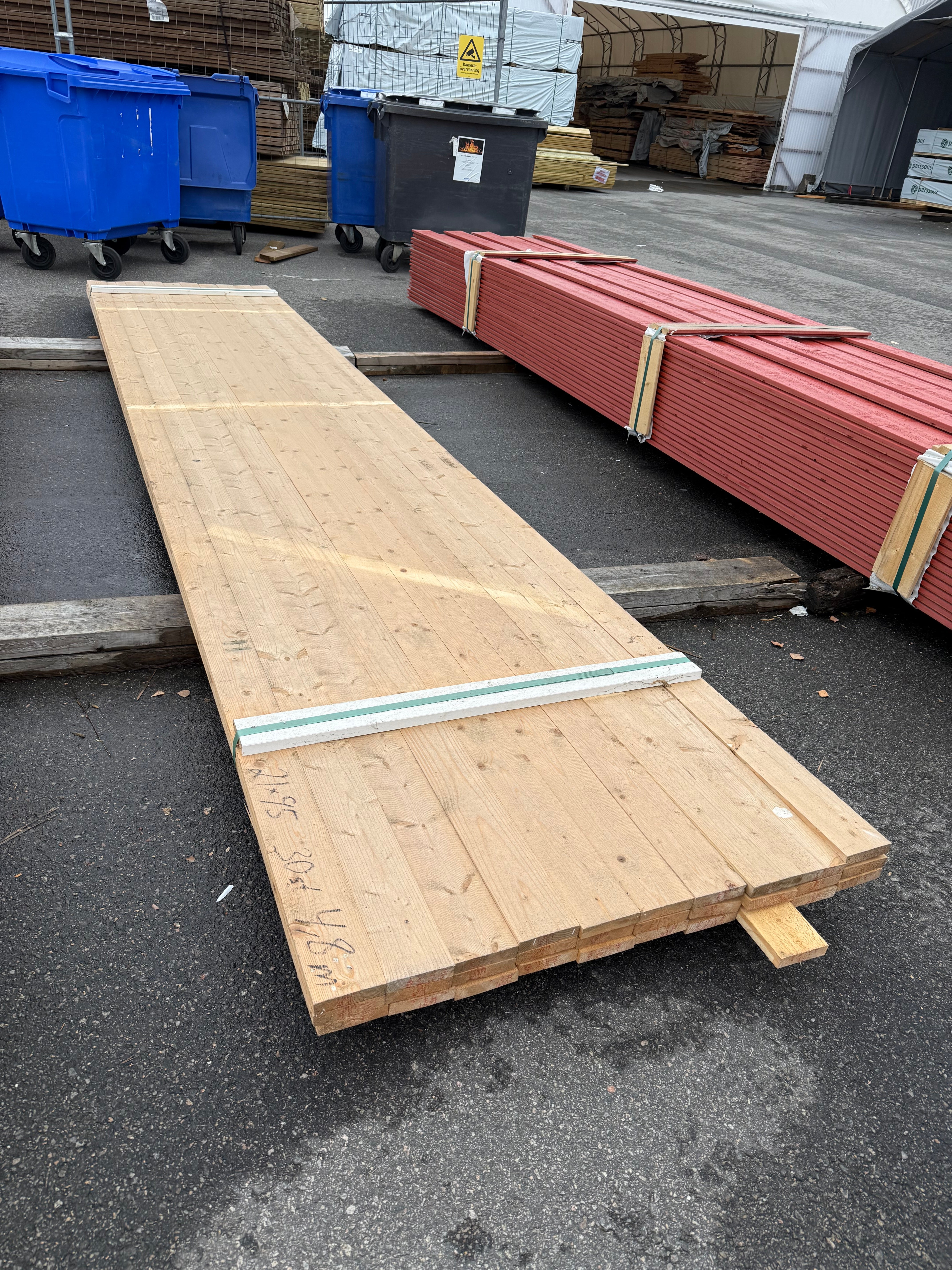 Paket Brädor 21x95mm – 30 st (4,80 m, Obehandlad Gran)