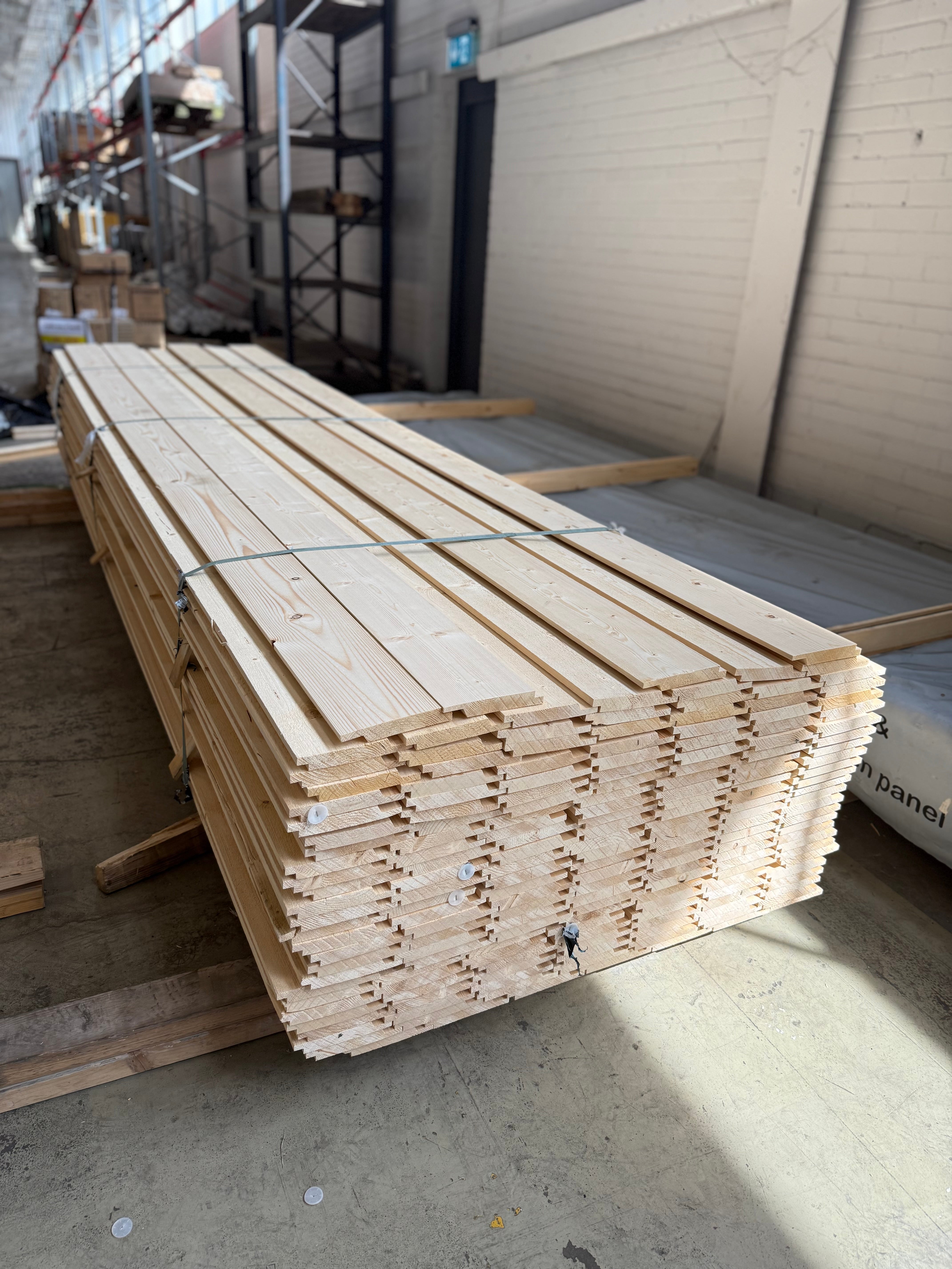 Paket Ytterpanel 22x145 mm – 3,60 m – 175 st – Obehandlad