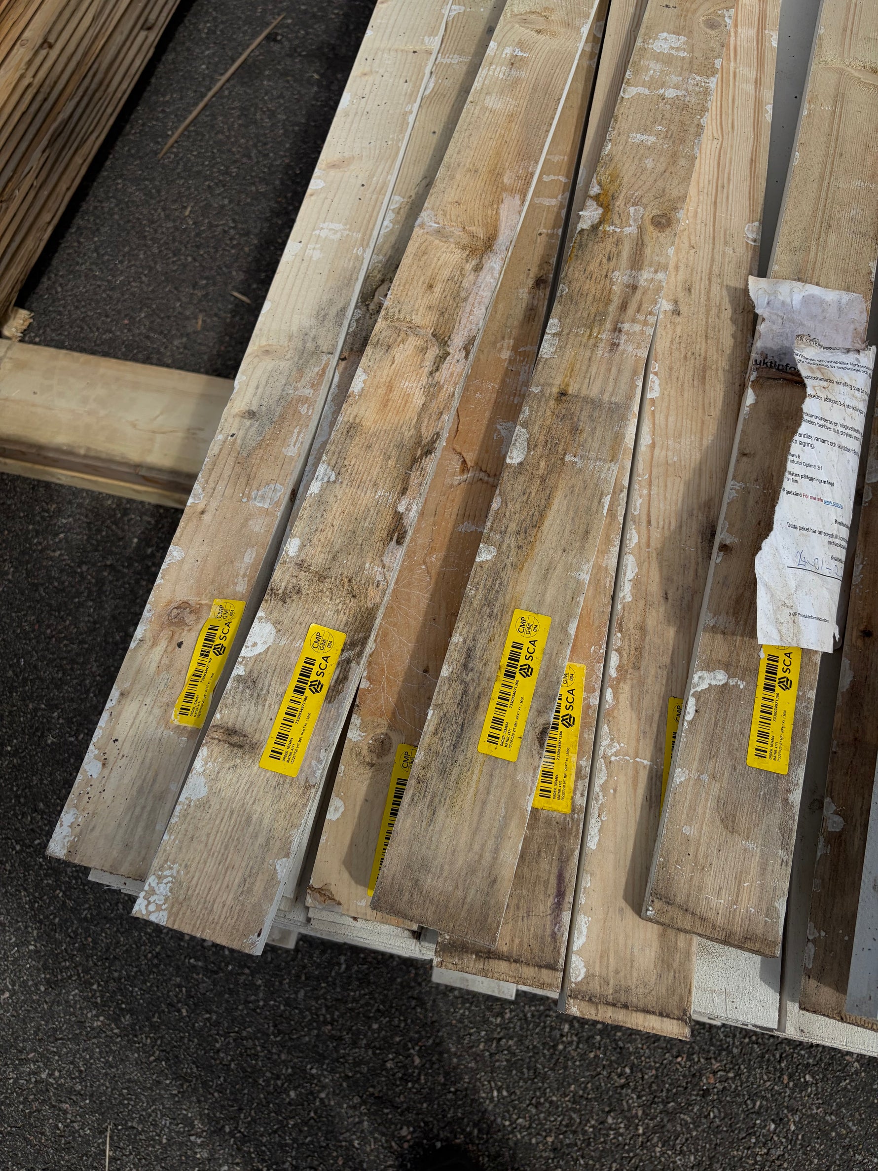 Paket Finsågade Brädor 22x70mm, 390st 3.60m Mellanstruken
