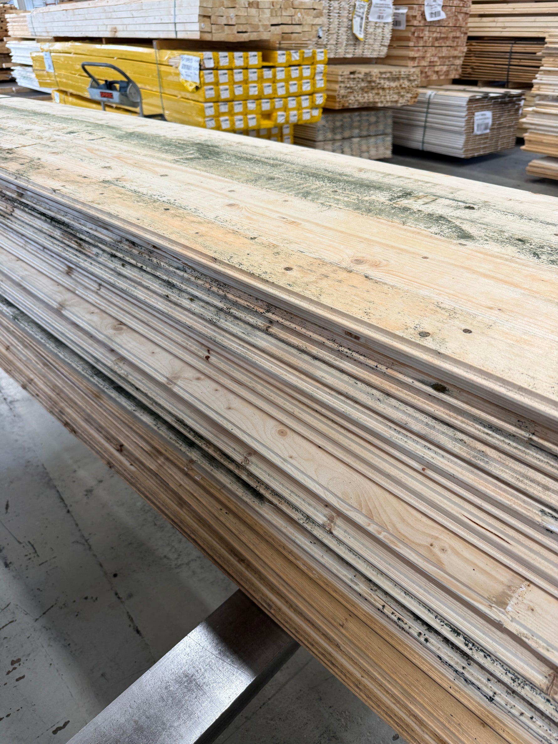 Parti Råspontluckor 20x540x3600mm 25st (Mögelskadat)