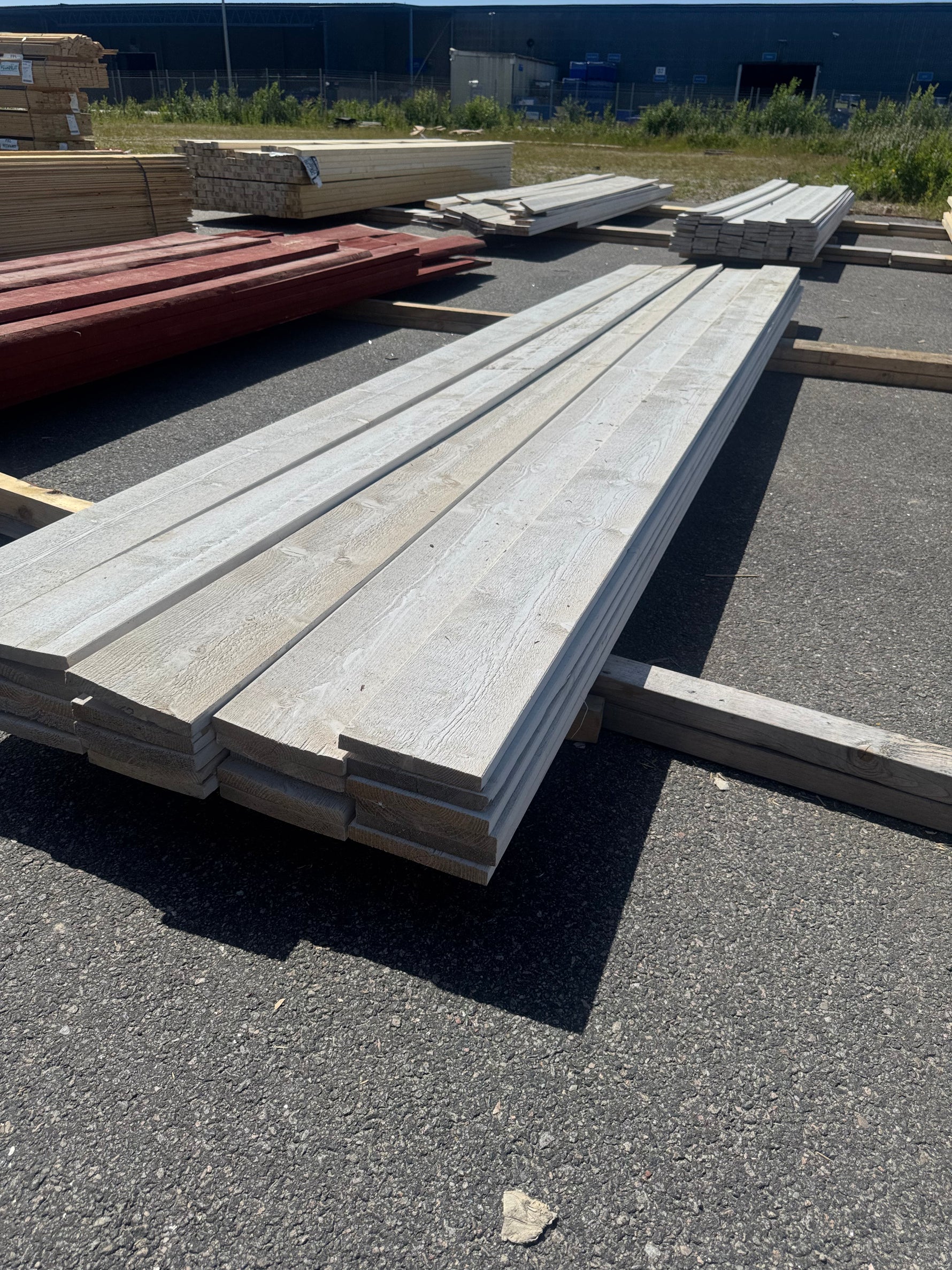 Paket Finsågad Panel 22x170 mm, 26 st 4,20 m Vitmålad