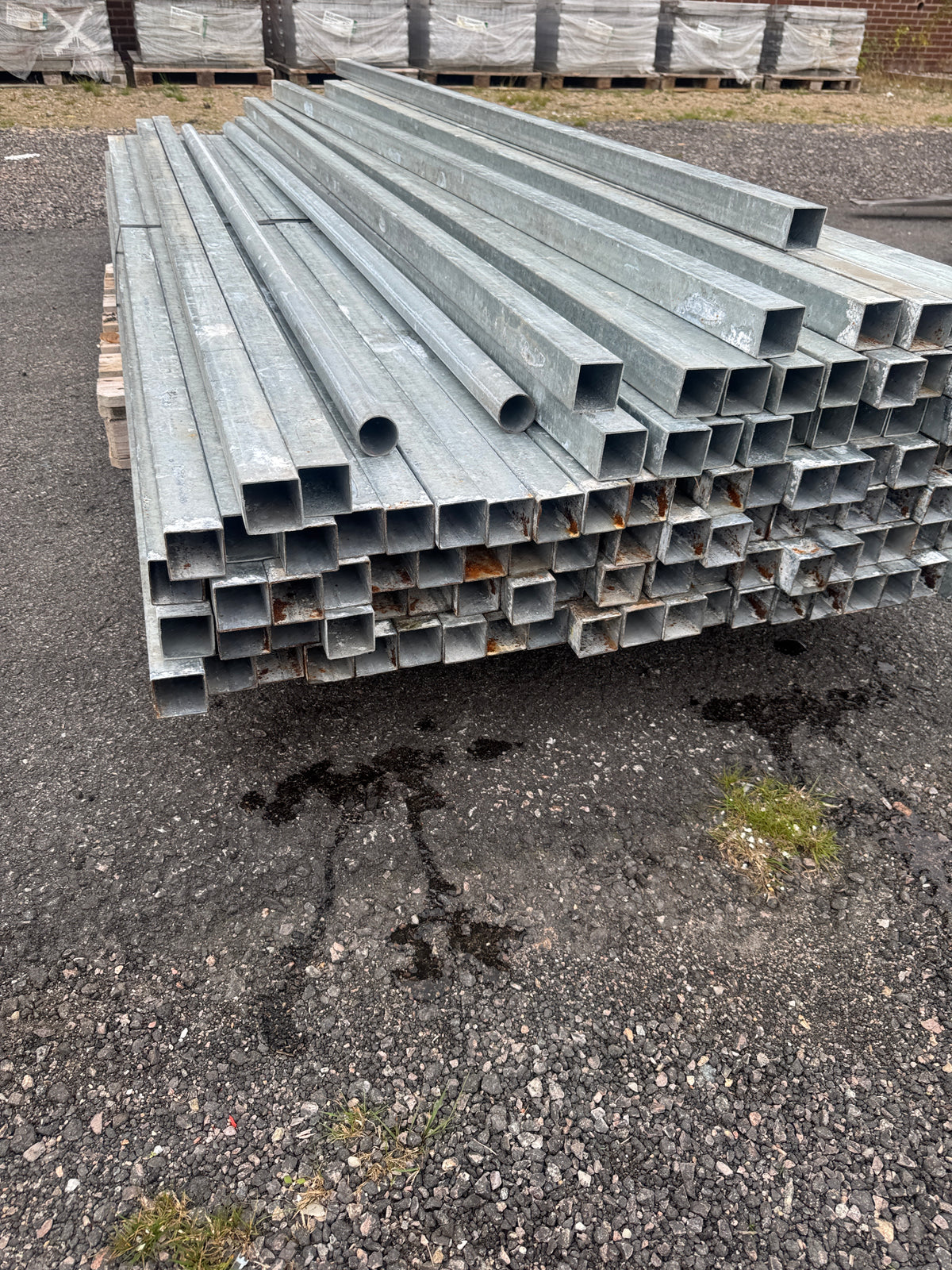 Pall Galvade Stängselstolpar 50x50mm – 2,76m – ca 80st