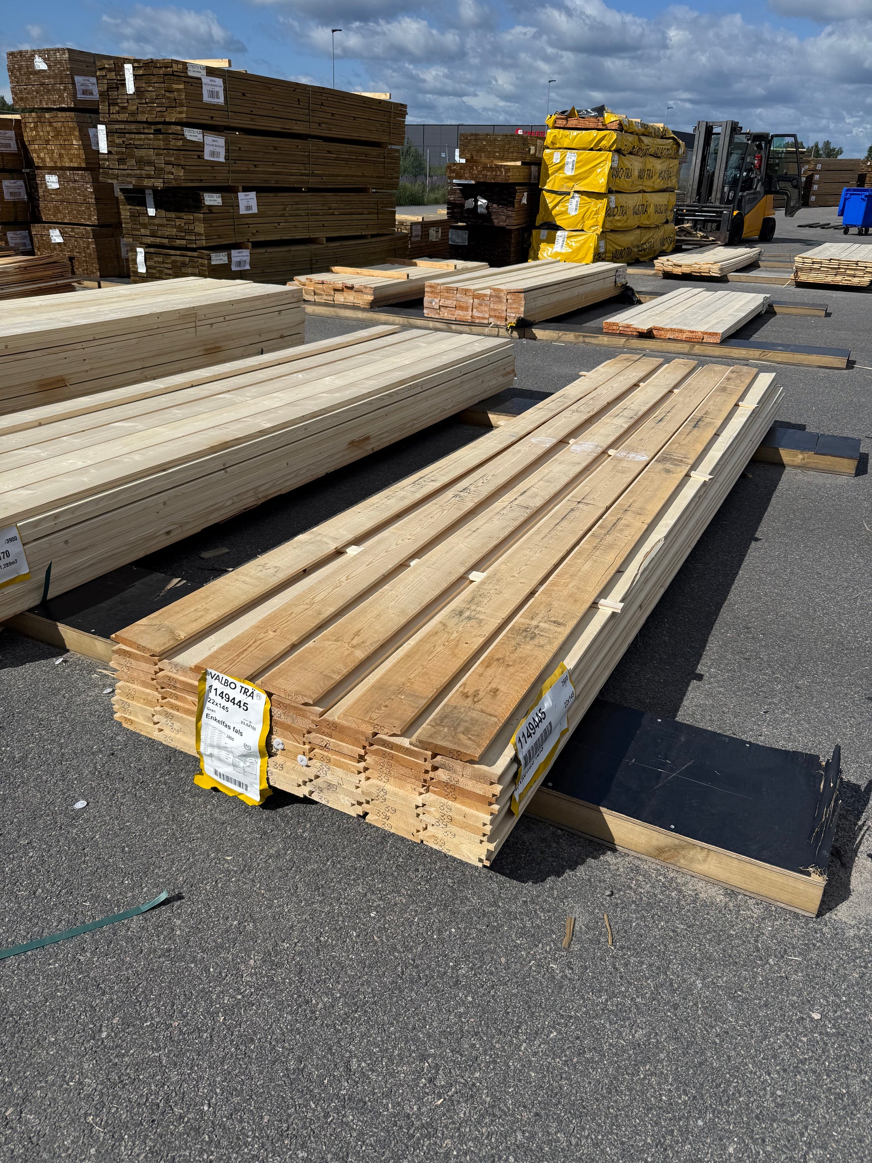 Paket Ytterpanel Enkelfas Fals 22x145mm 3.90m 75st