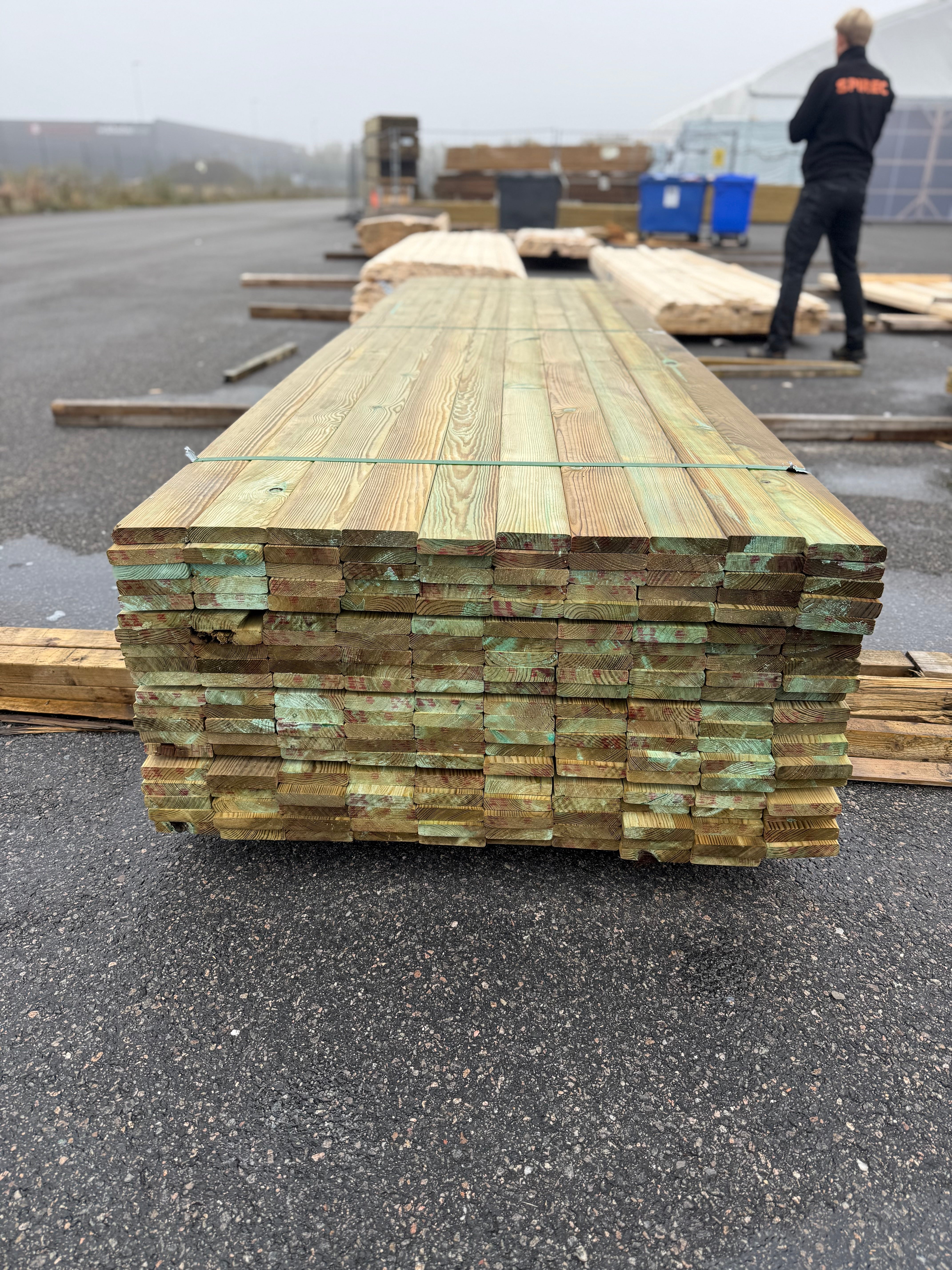 Paket Tryckimpregnerad trall 22x95mm 3,6-3,90m (B-Sortering)