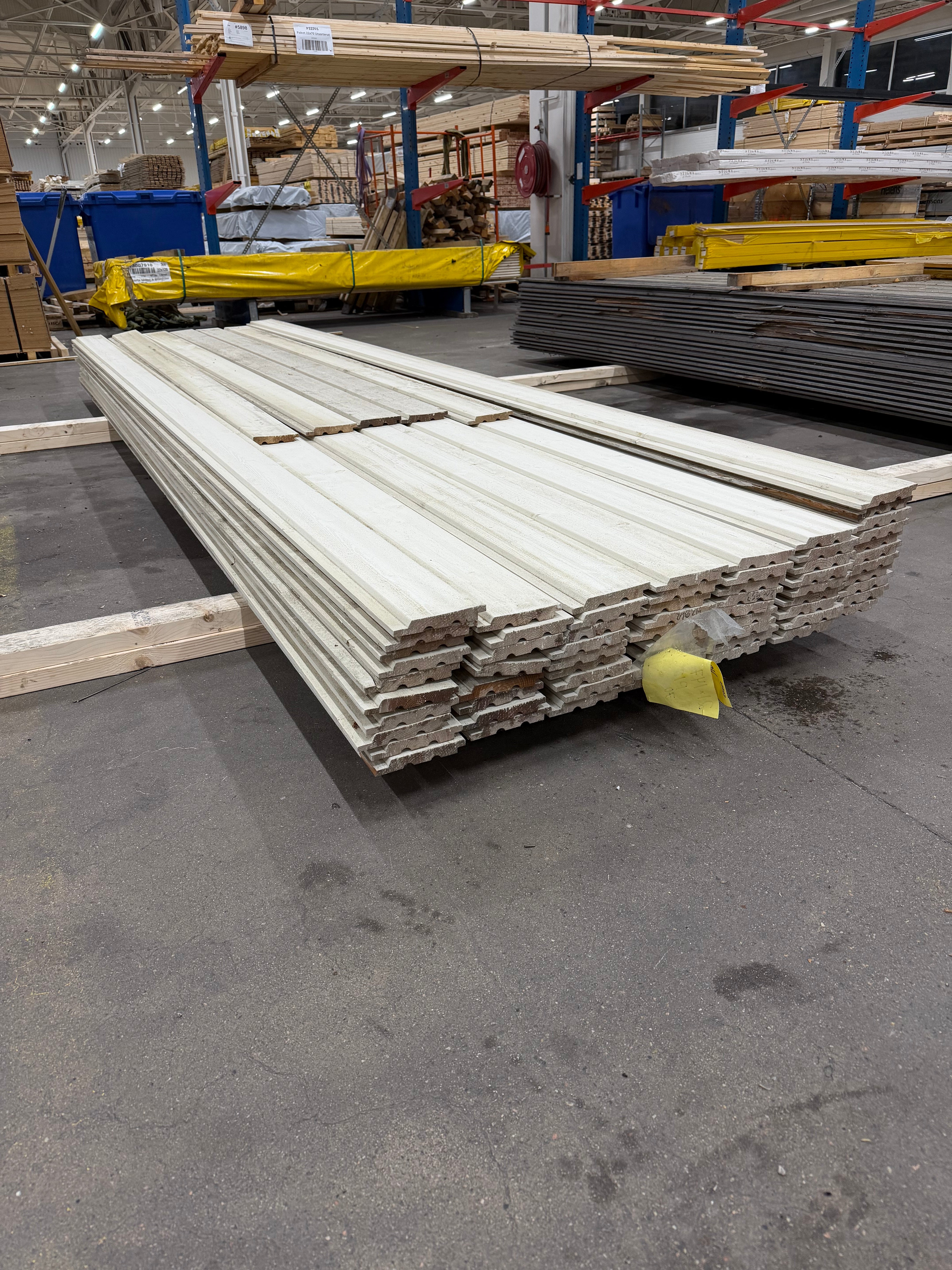 Paket Ytterpanel Falsad Enkelfas 21x147 mm – 70 st Vit