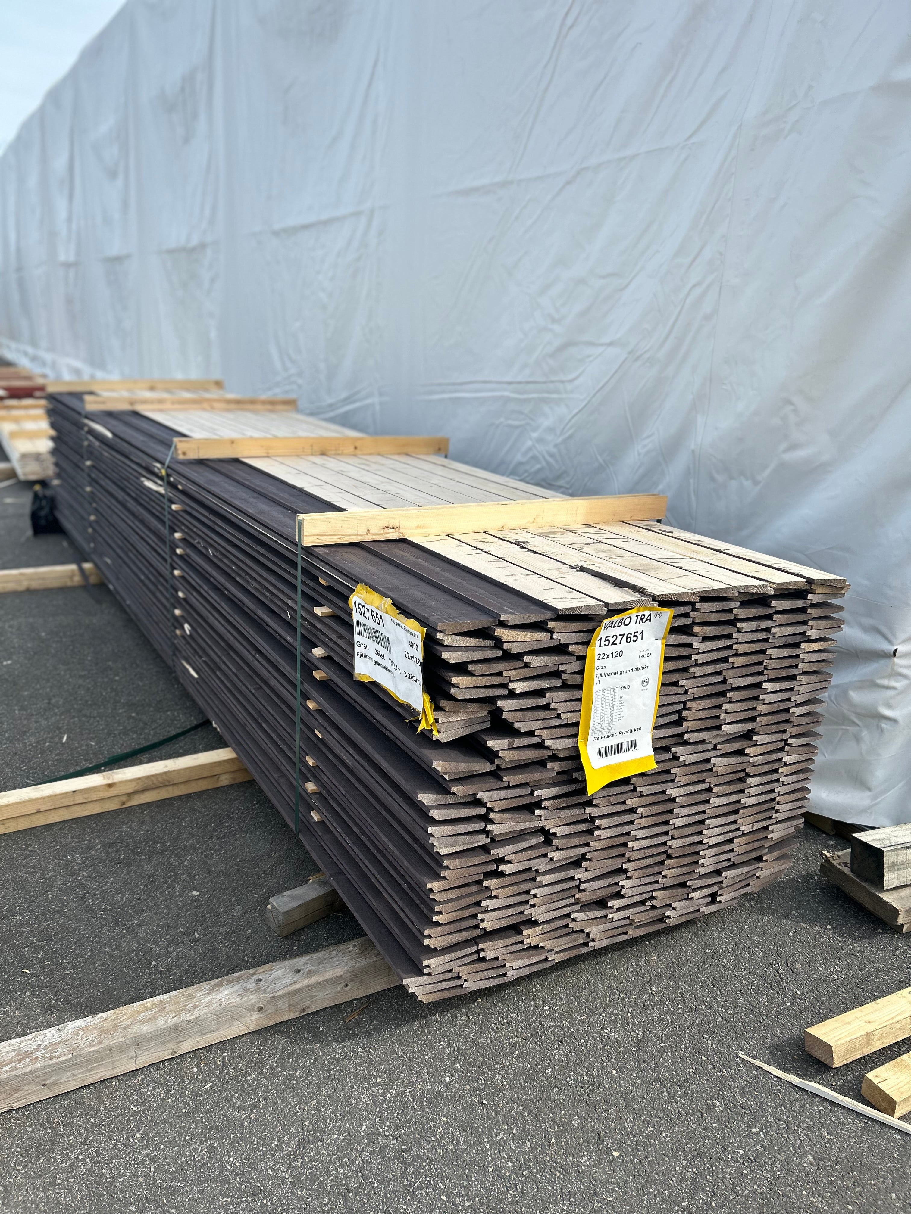 Paket Fjällpanel 22x120 mm – 288 st (4,80 m) REVOR