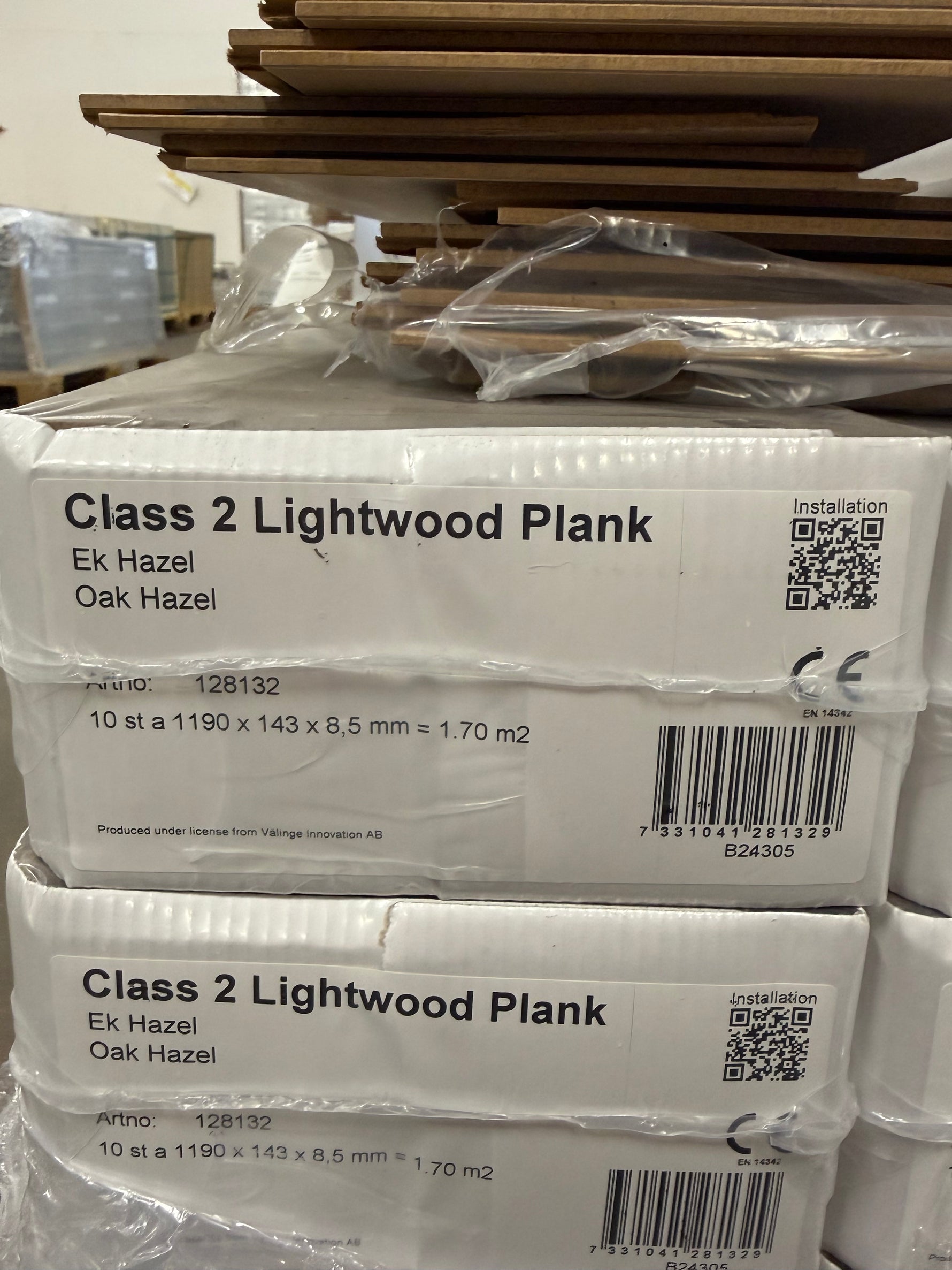 Parkettgolv Lightwood Ek Hazel 1-stav (Class 2) 1,7kvm/pkt - Spirec