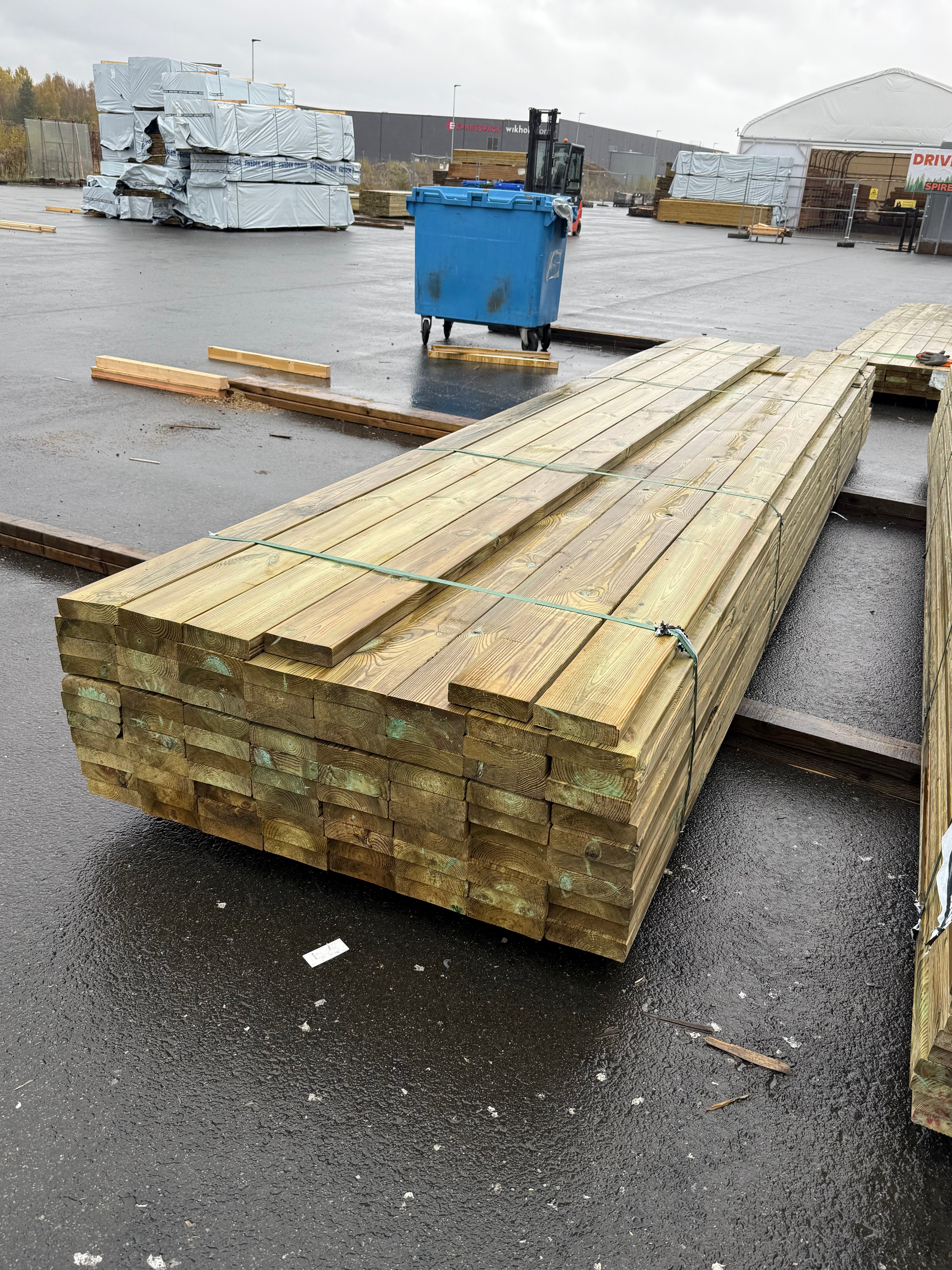 Paket Reglar 38x140mm – 85 st (4,80 m, Tryckimpregnerad Furu)