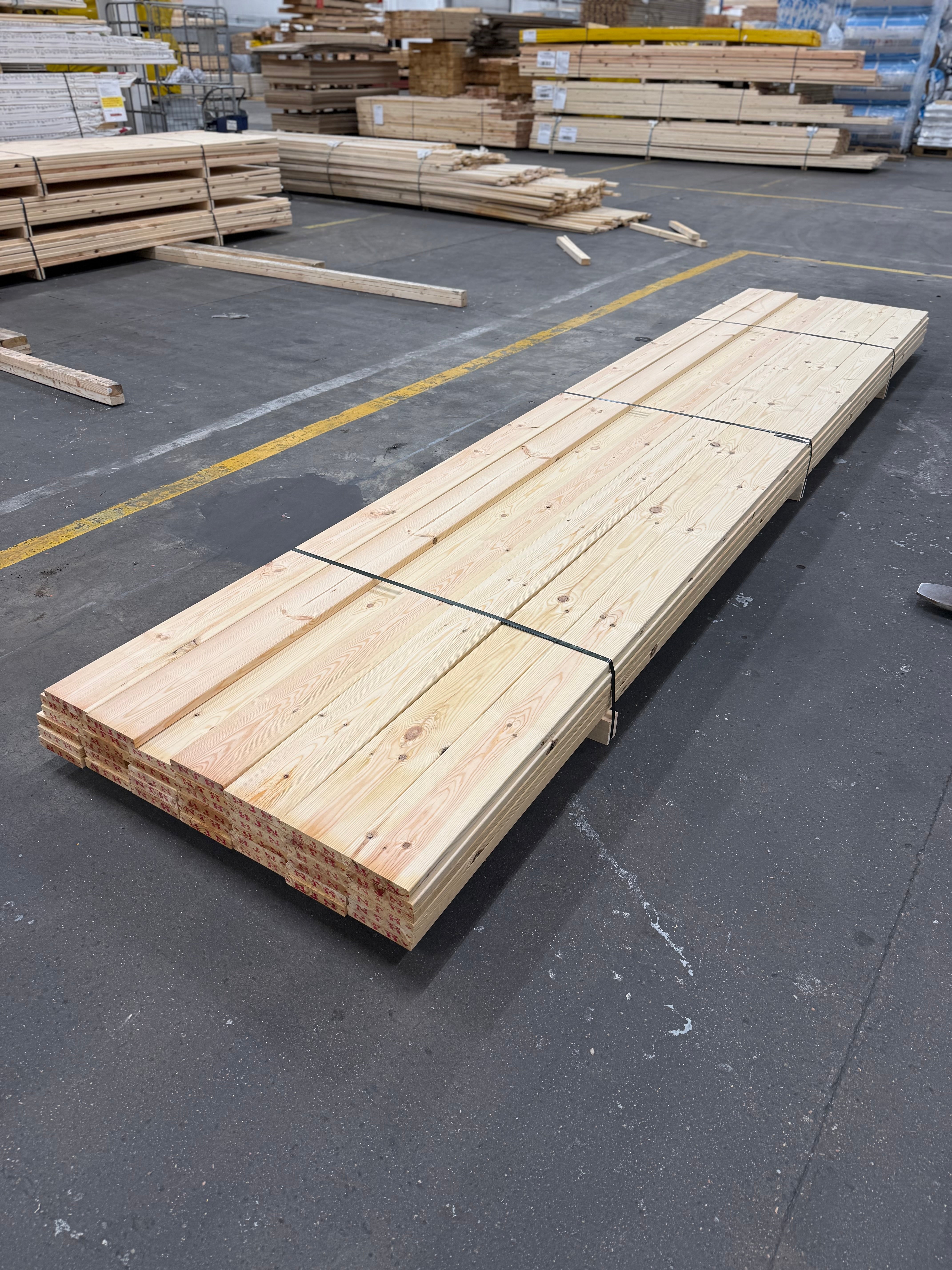 Paket Hyvlade Brädor 27x145mm 4.80m- 41st (Furu) B- sortering