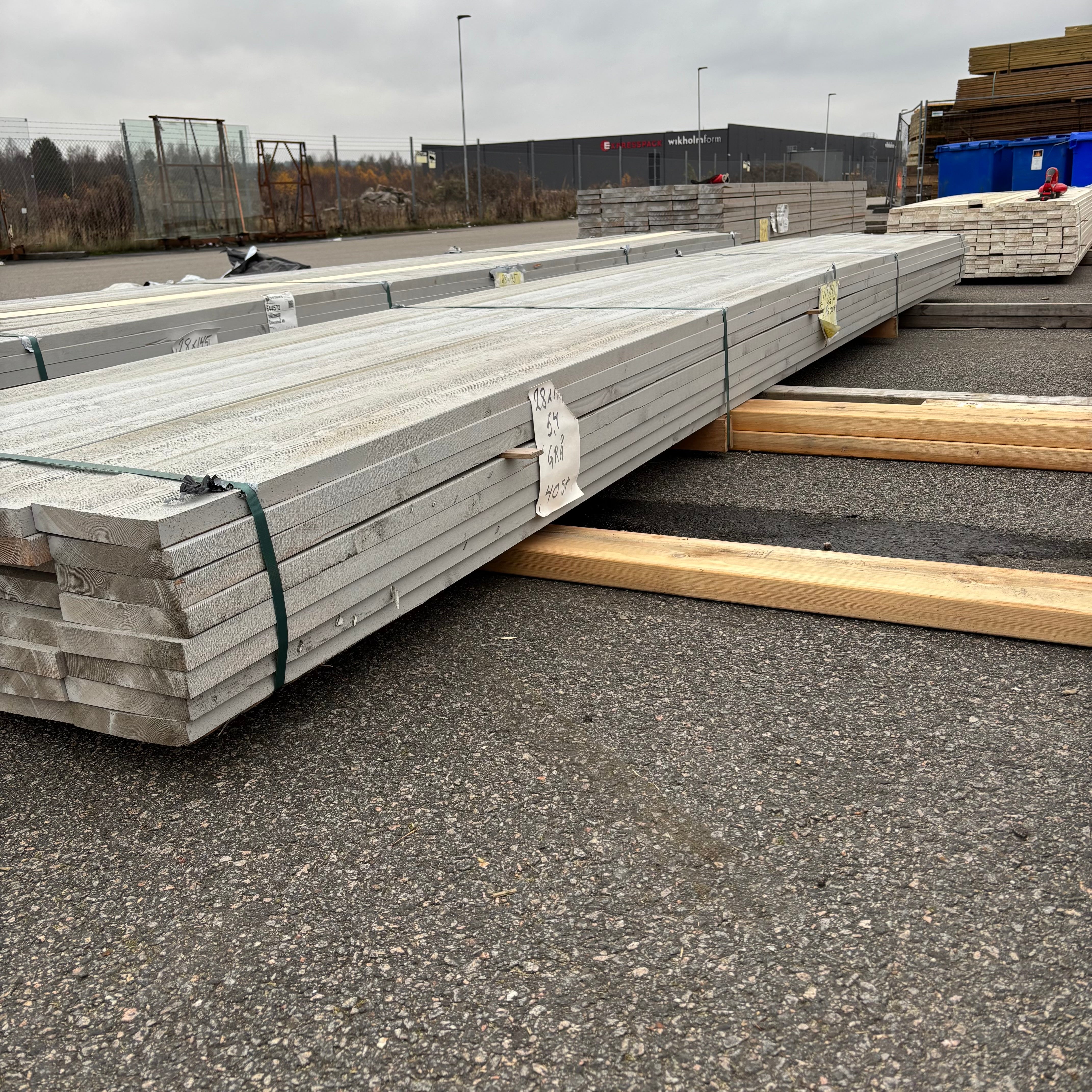 Paket Ytterpanel Finsågad 28x170mm – 40 st (5,40 m, Grå NCS S3000-N)