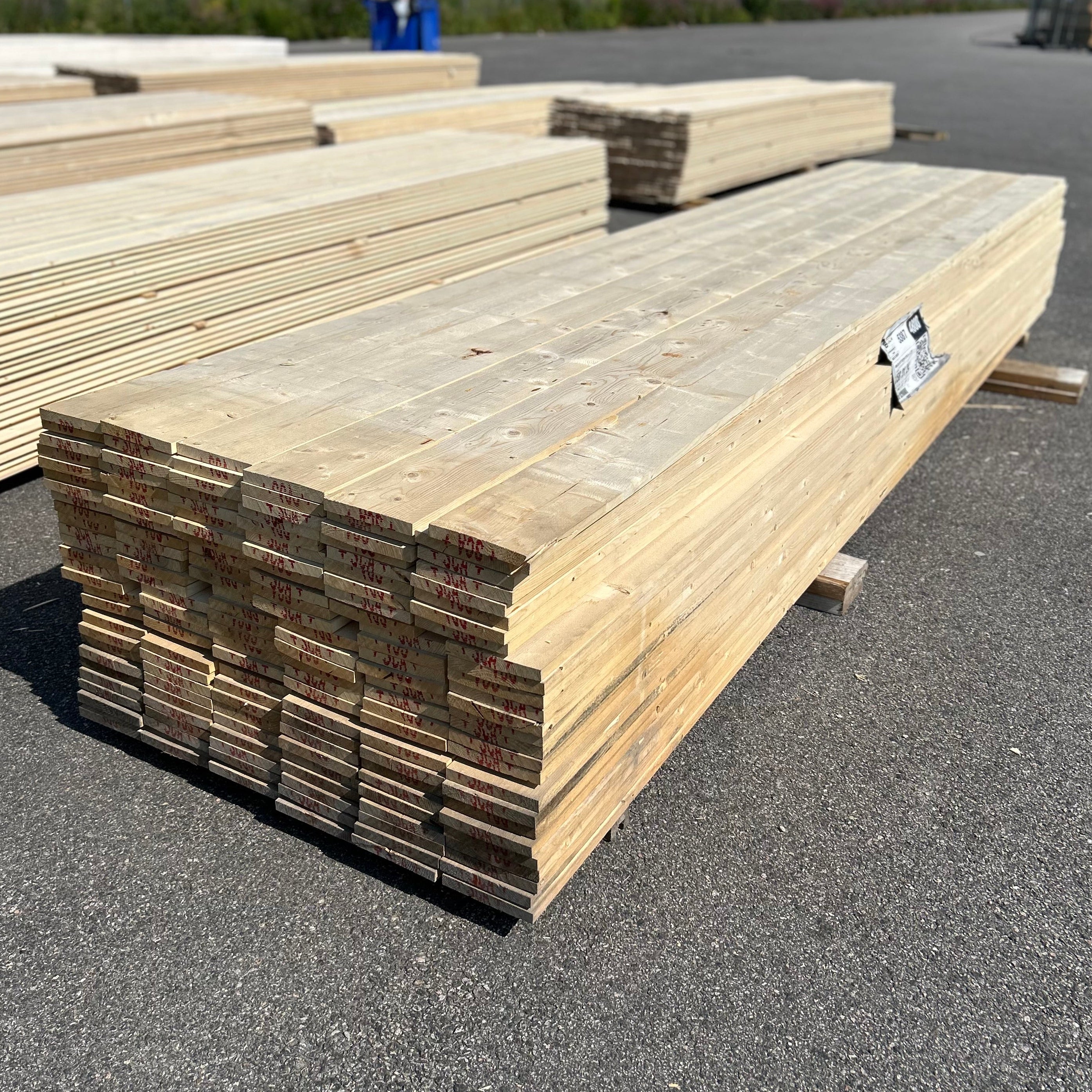 Paket Finsågade Brädor 22x170mm 156st 4.80m Obehandlade