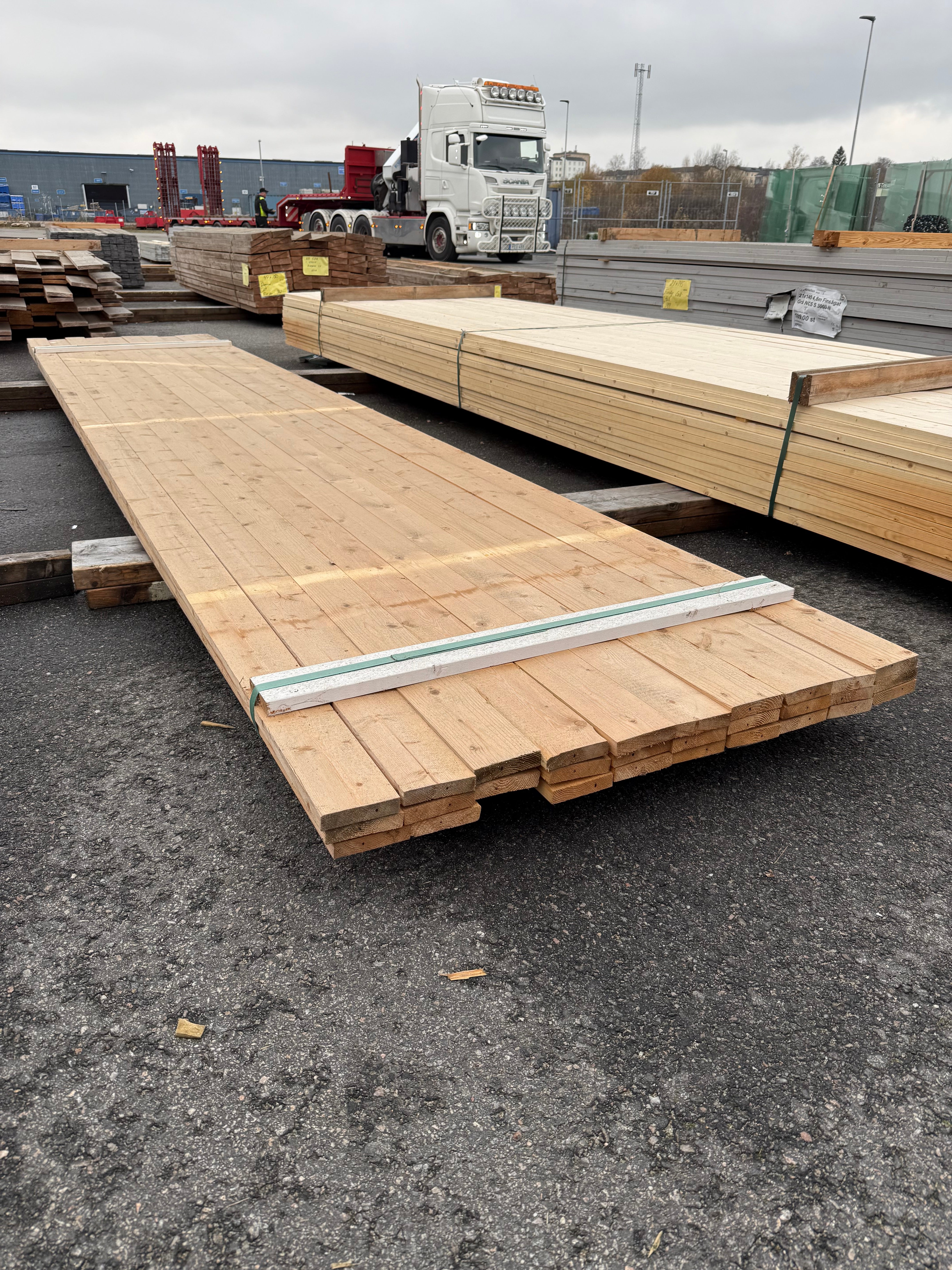 Paket Brädor 21x95mm – 30 st (4,80 m, Obehandlad Gran)