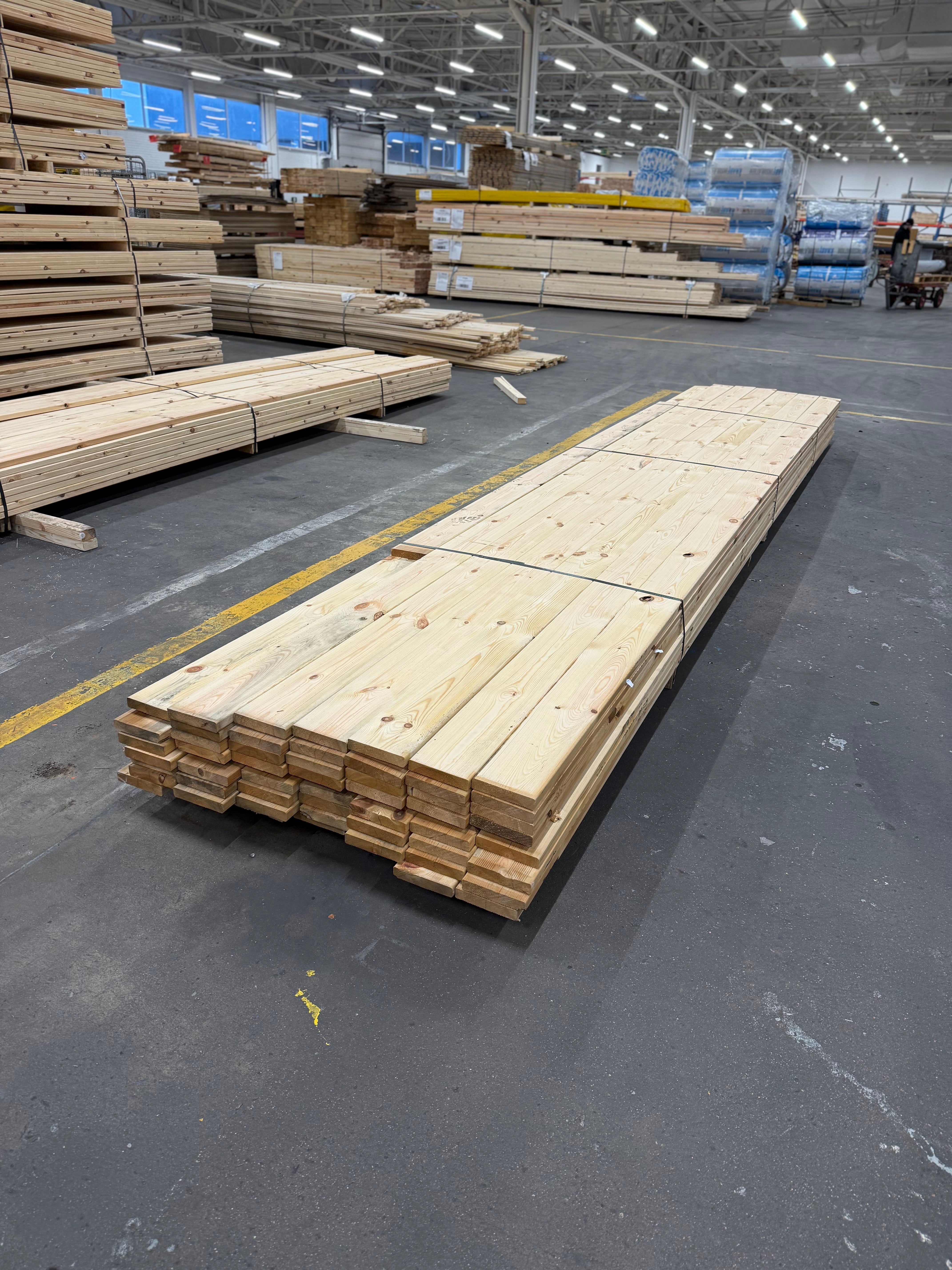 Paket Hyvlade Rillade Brädor 27x145mm (Furu) B- sortering