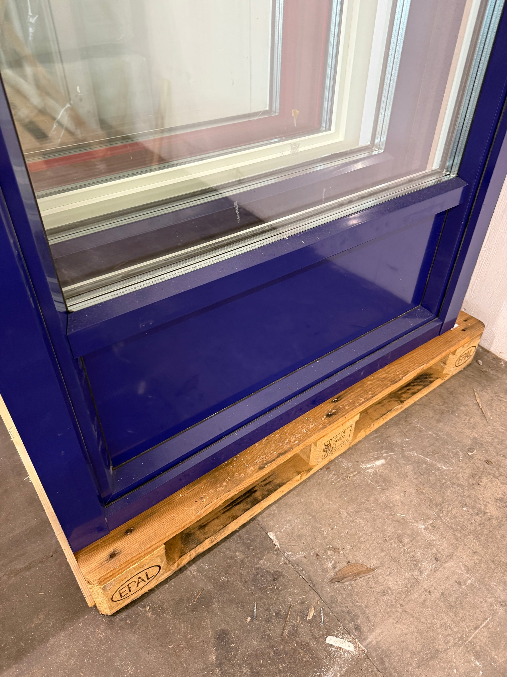 Inåtgående altandörr Vänsterhängd, Trä/Aluminium – 1080 × 2080 mm- Blå