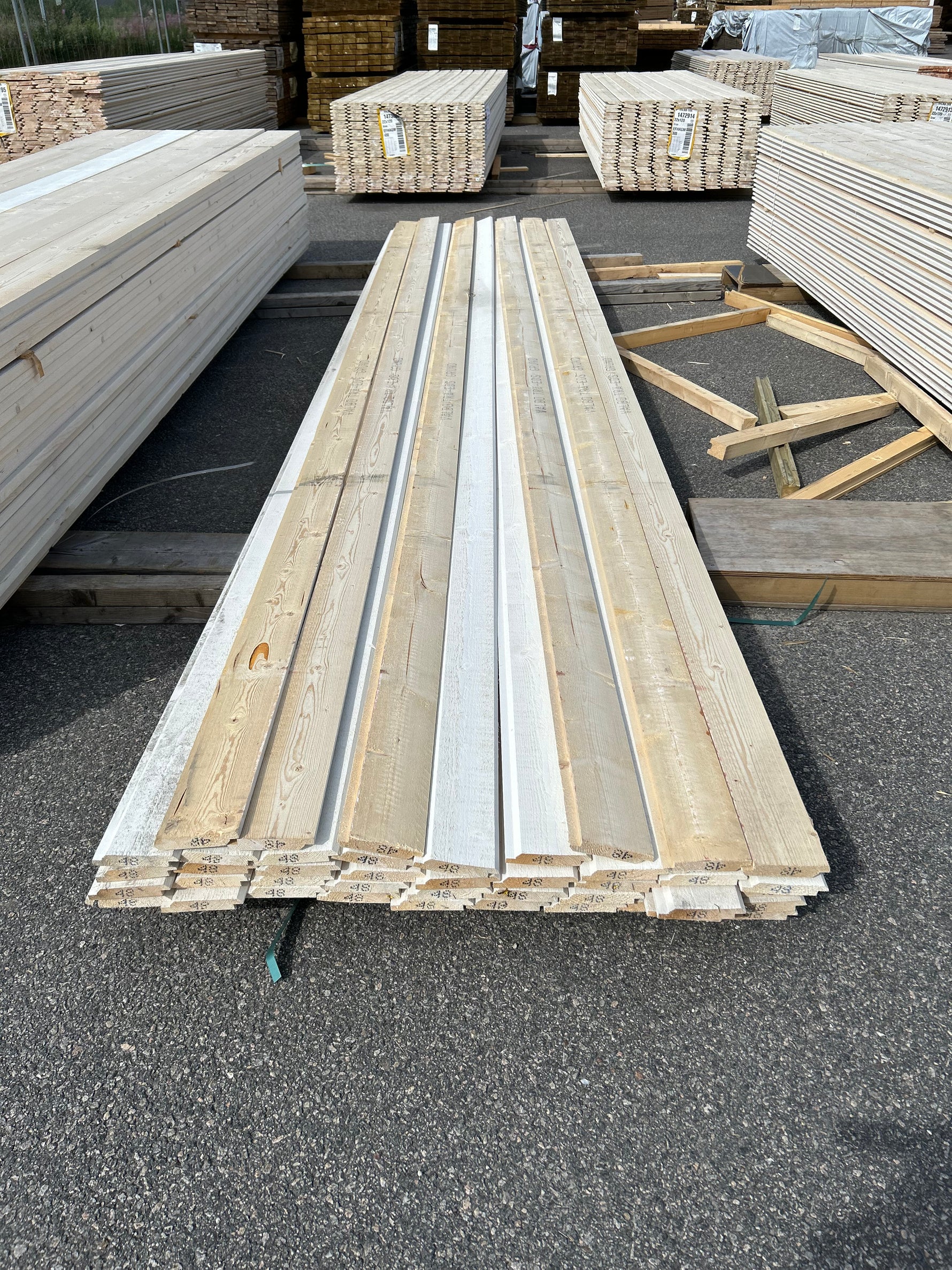 Paket Dubbelfas Halvspont 22x120mm 4,80m 42st Grundmålad