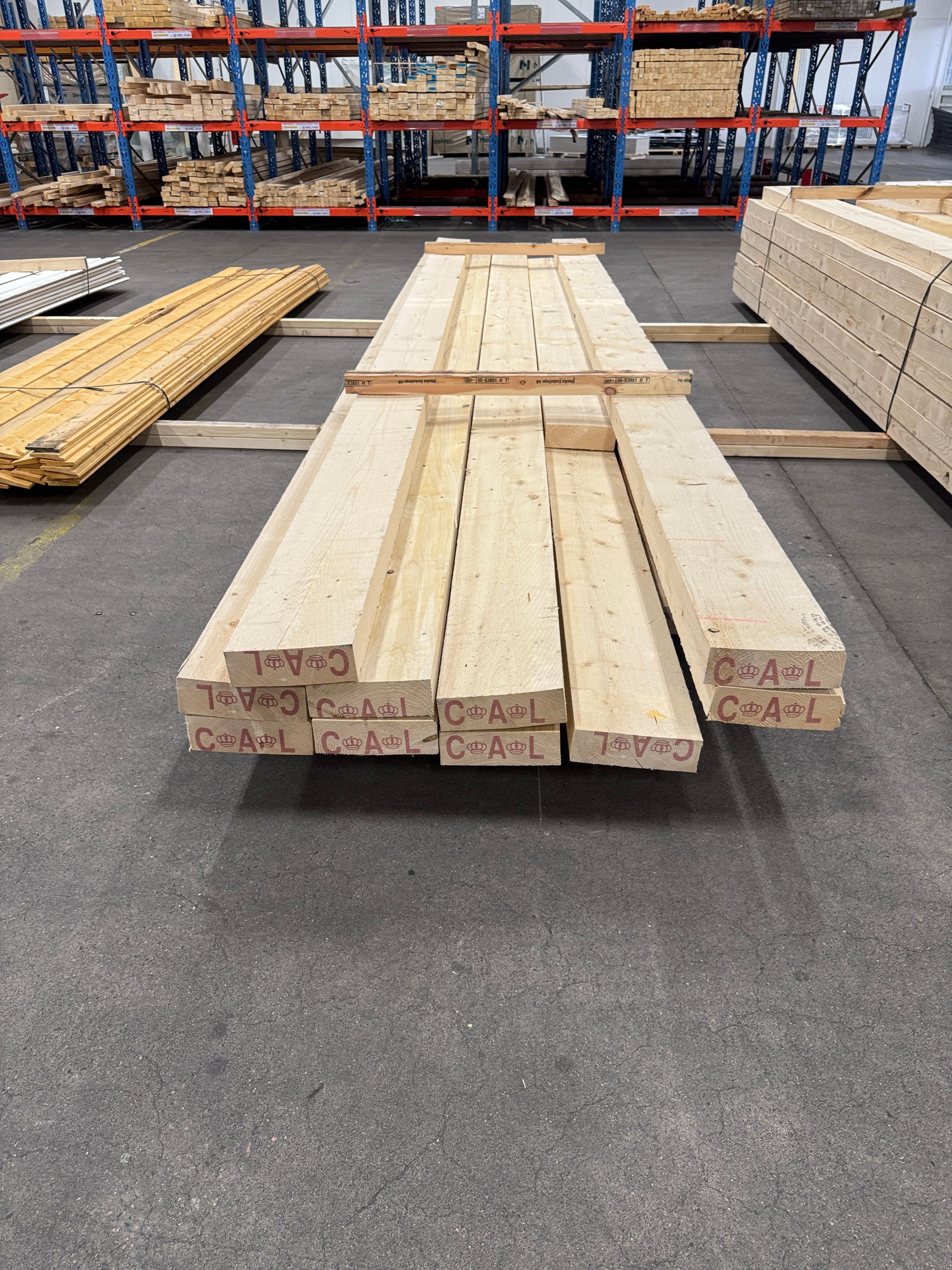 Paket Ohyvlade Reglar 75x225mm – 17 st Blandade längder
