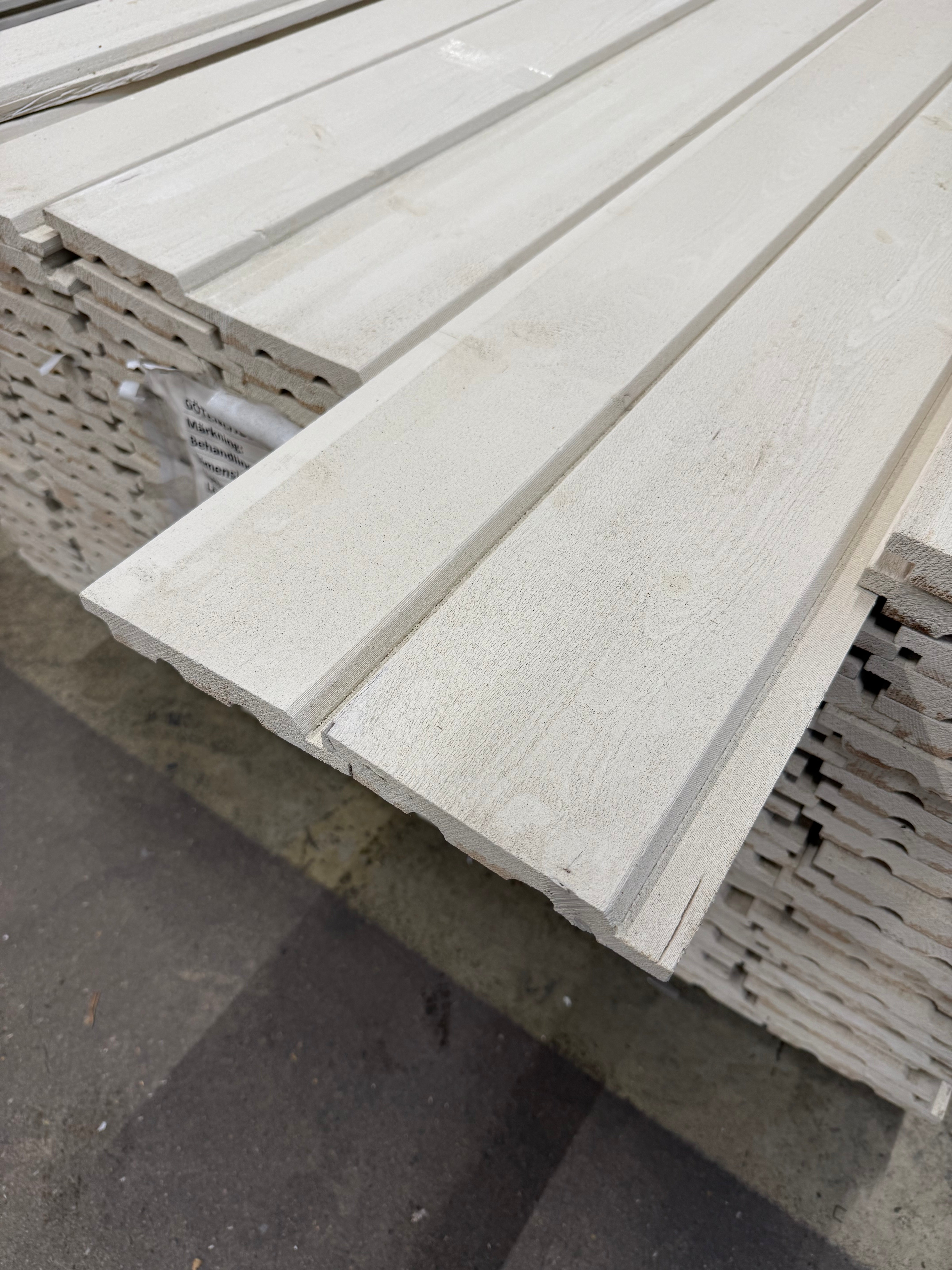 Paket Ytterpanel Falsad Enkelfas 21x147 mm – 156 st 3.60 m Vit