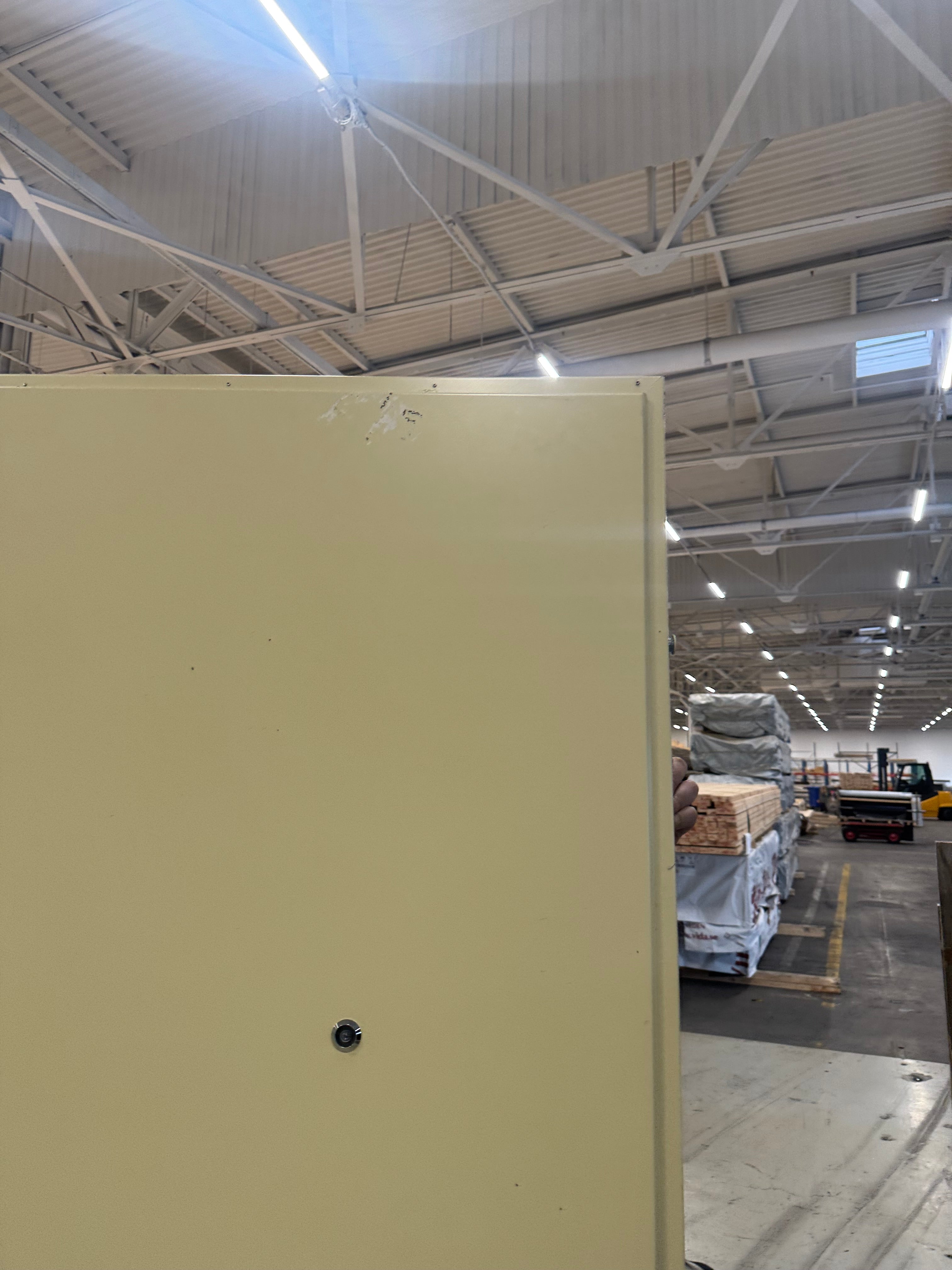 Lägenhetsdörr / Ståldörr Daloc – 99,5x219,5 cm (Vänsterhängd, Gul)