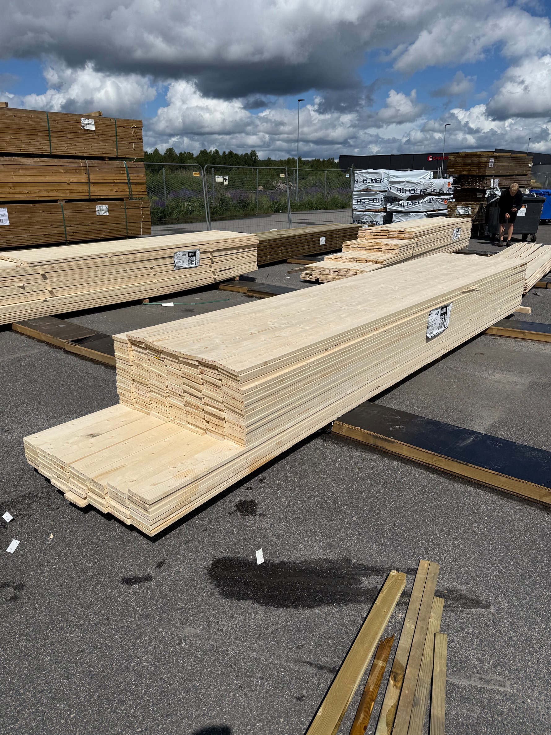 Paket Finsågade Brädor 22x145mm, 181st 4,80–5,40m (Andra-sortering)