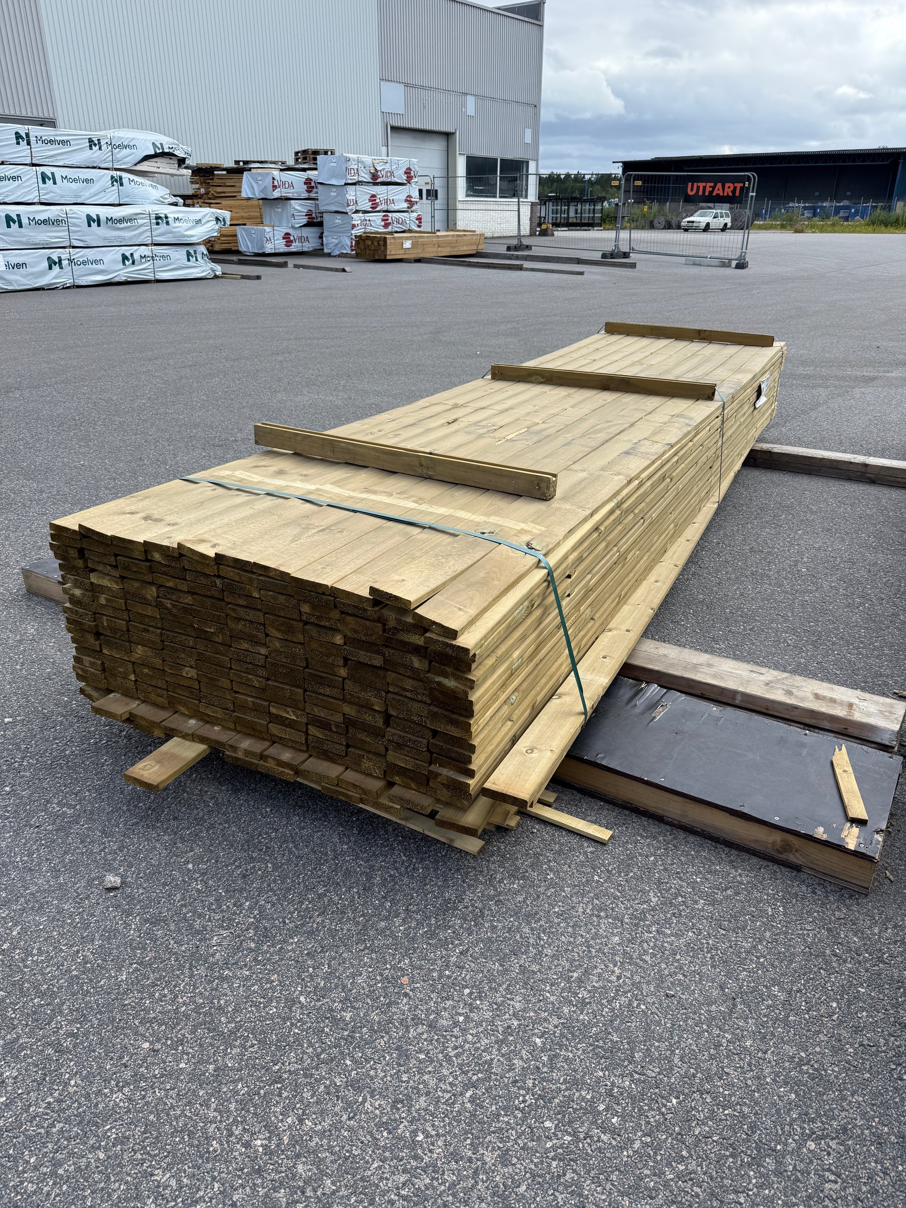 Paket Tryckimpregnerad Trall 22×95 mm, 198st 4,20 m