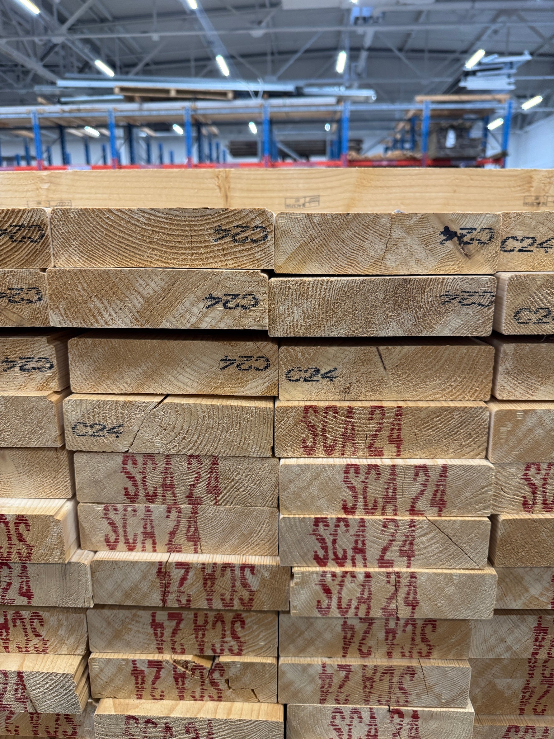 Paket Reglar 45x170mm 4,80m – 72 st C24 Felhyvlade
