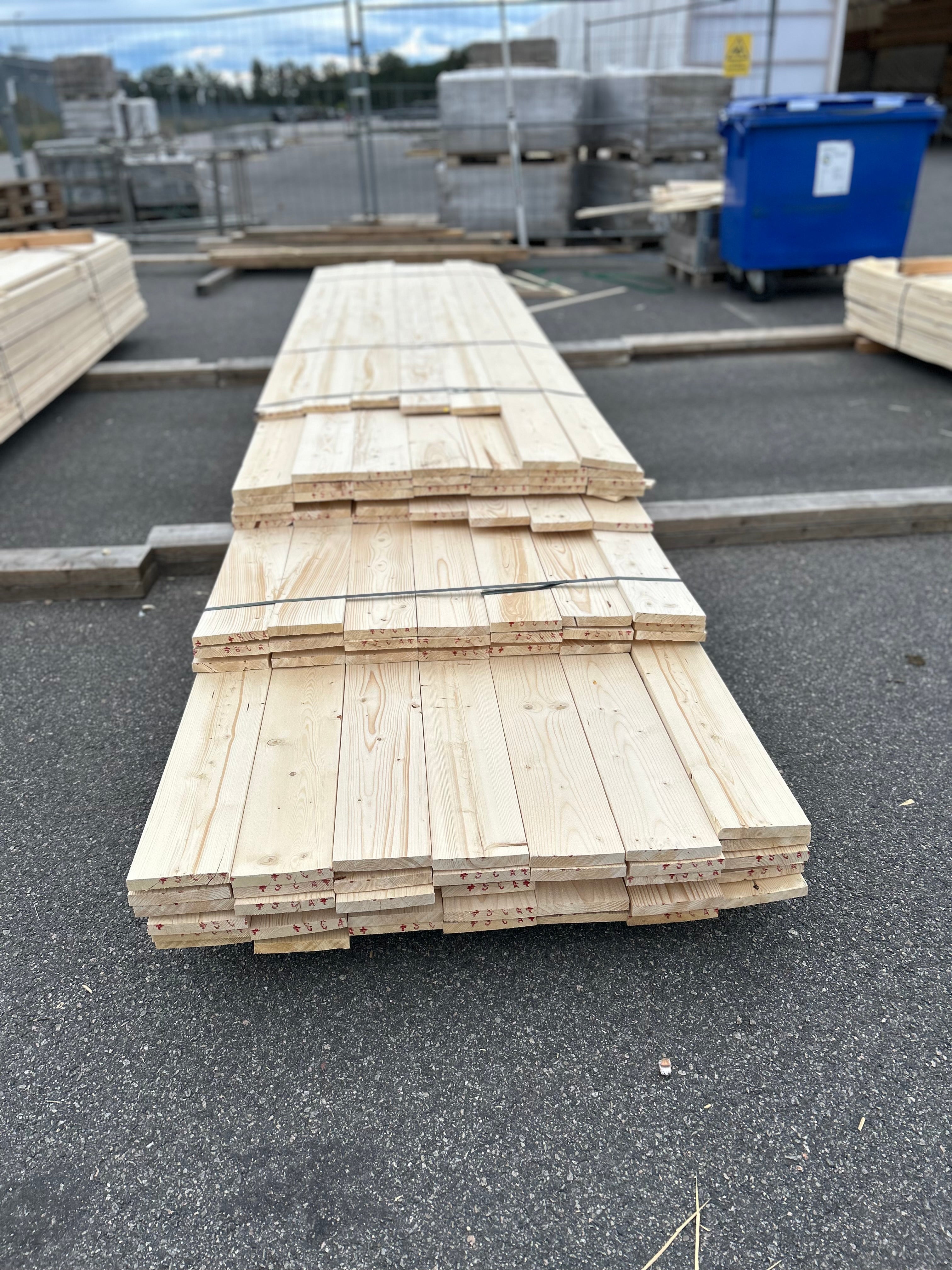 Paket Finsågad Panel 22x145mm 104st 3.0–4.80m – Andra sortering