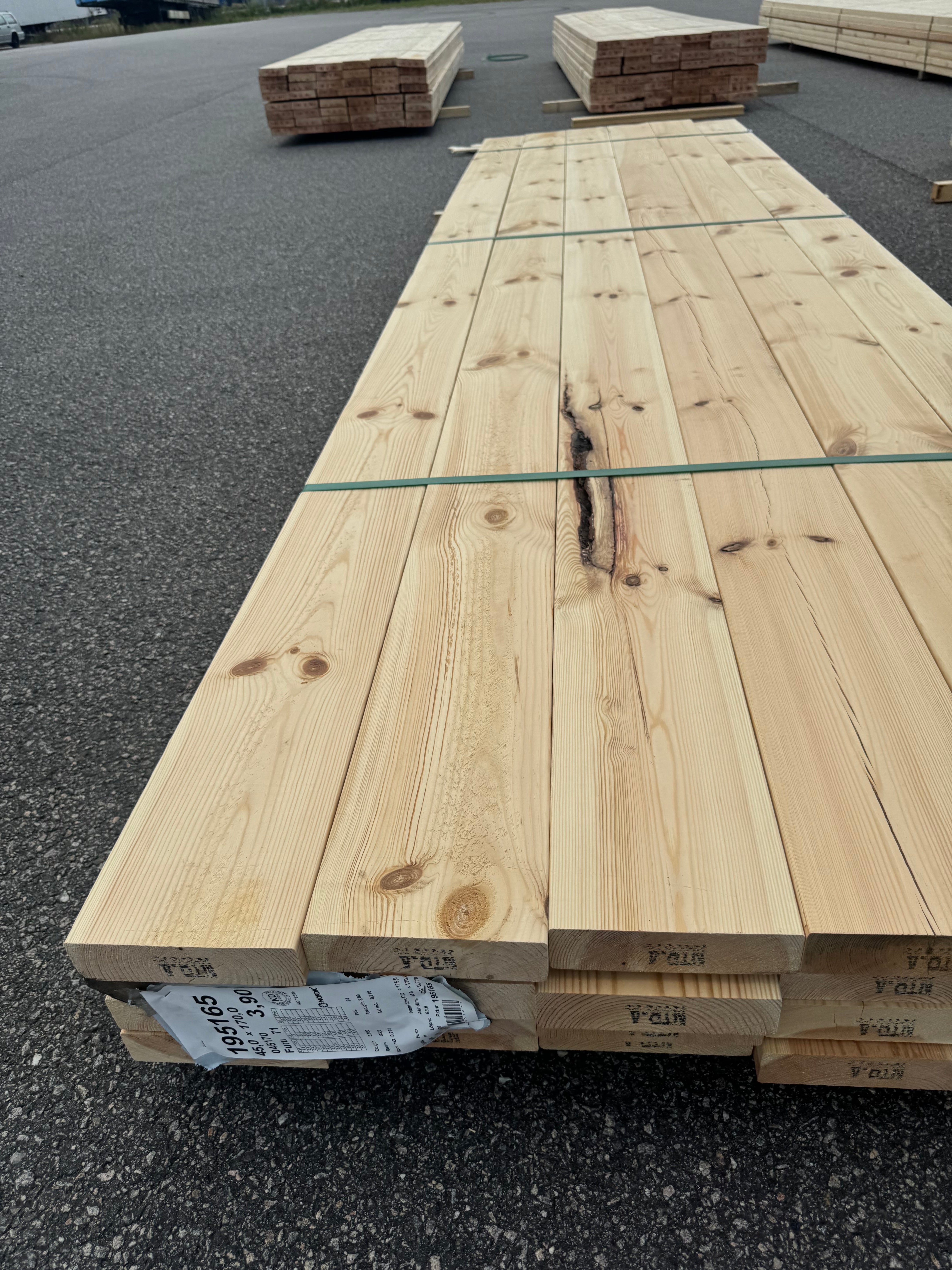 Paket Reglar 45x170 – 24 st (3,90 m, furu)