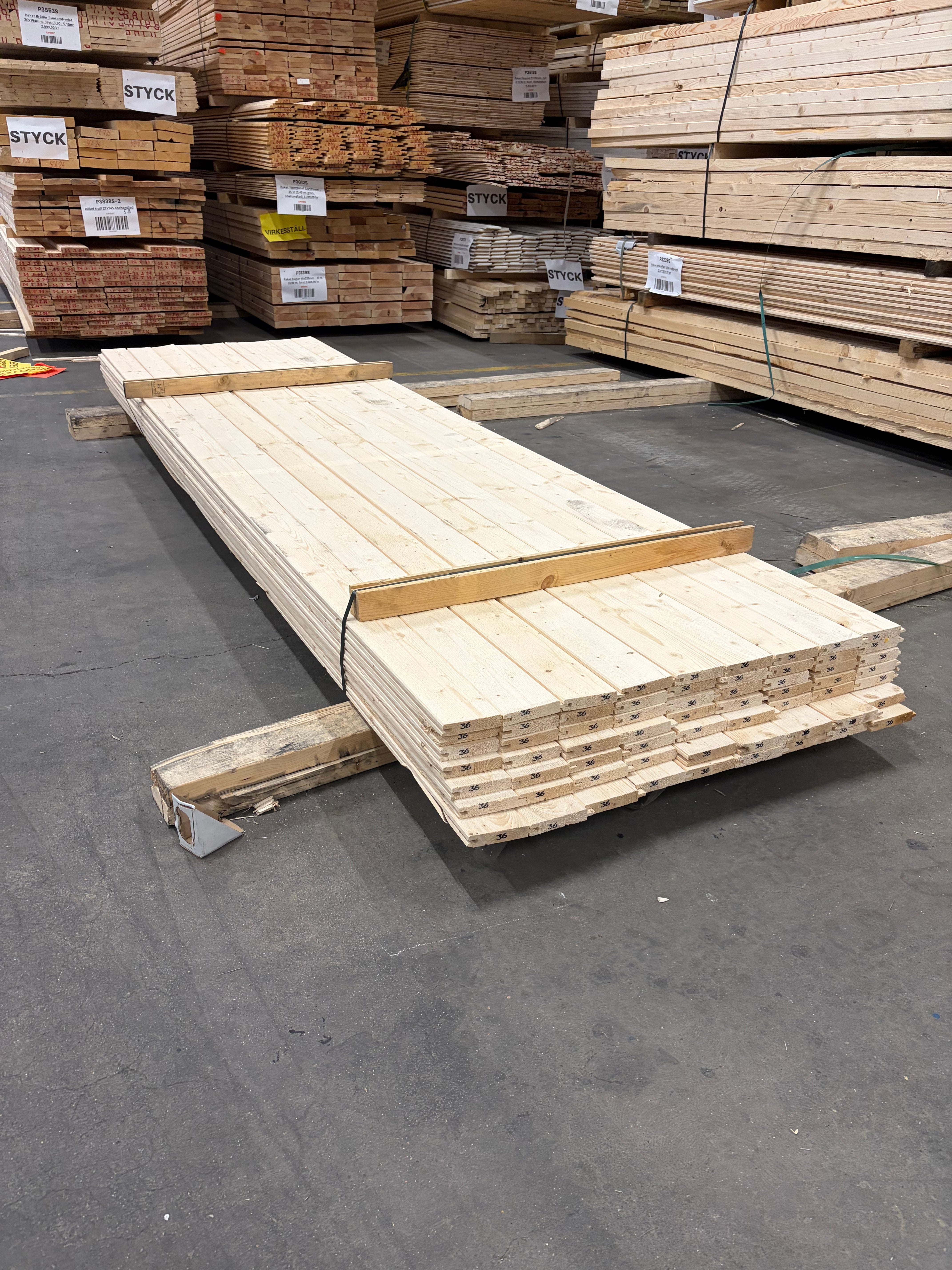 Paket Dubbelfasspont 22x120mm 63st 3.60m