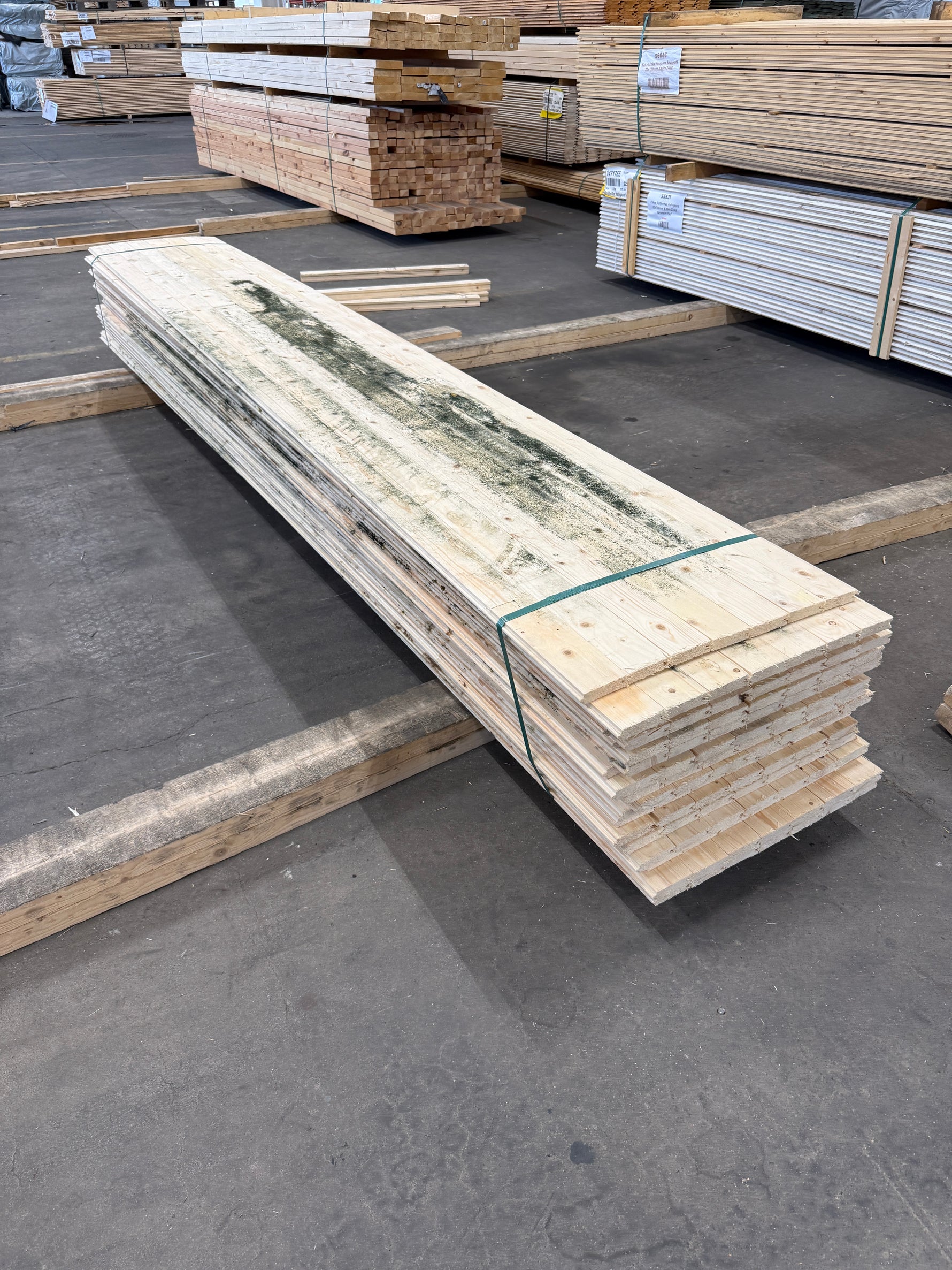 Paket Råspontluckor 20x540x3600mm 20st (Mögelskadade)